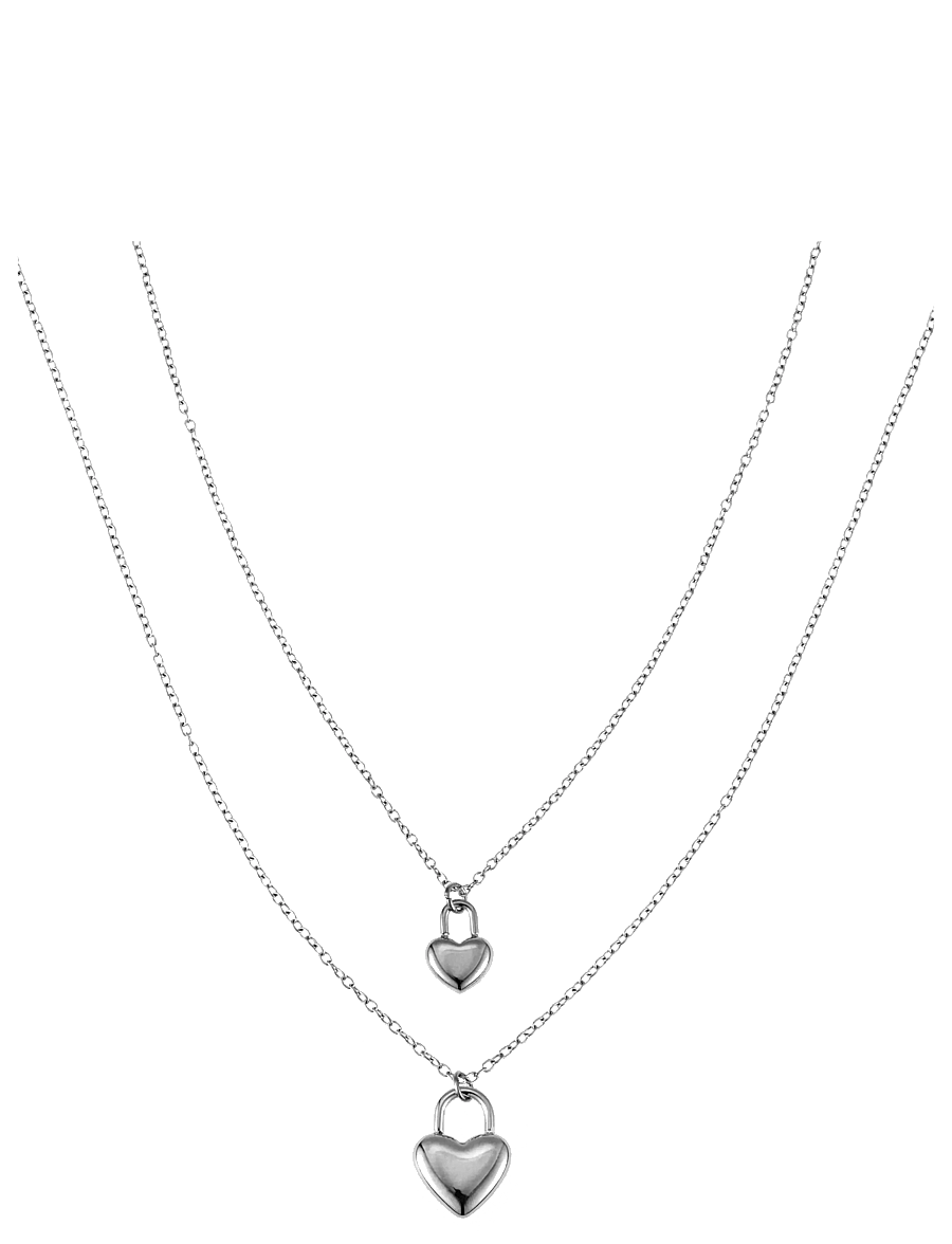 By Jolima - heart locker necklace - ketten mit anhänger - silver - 1