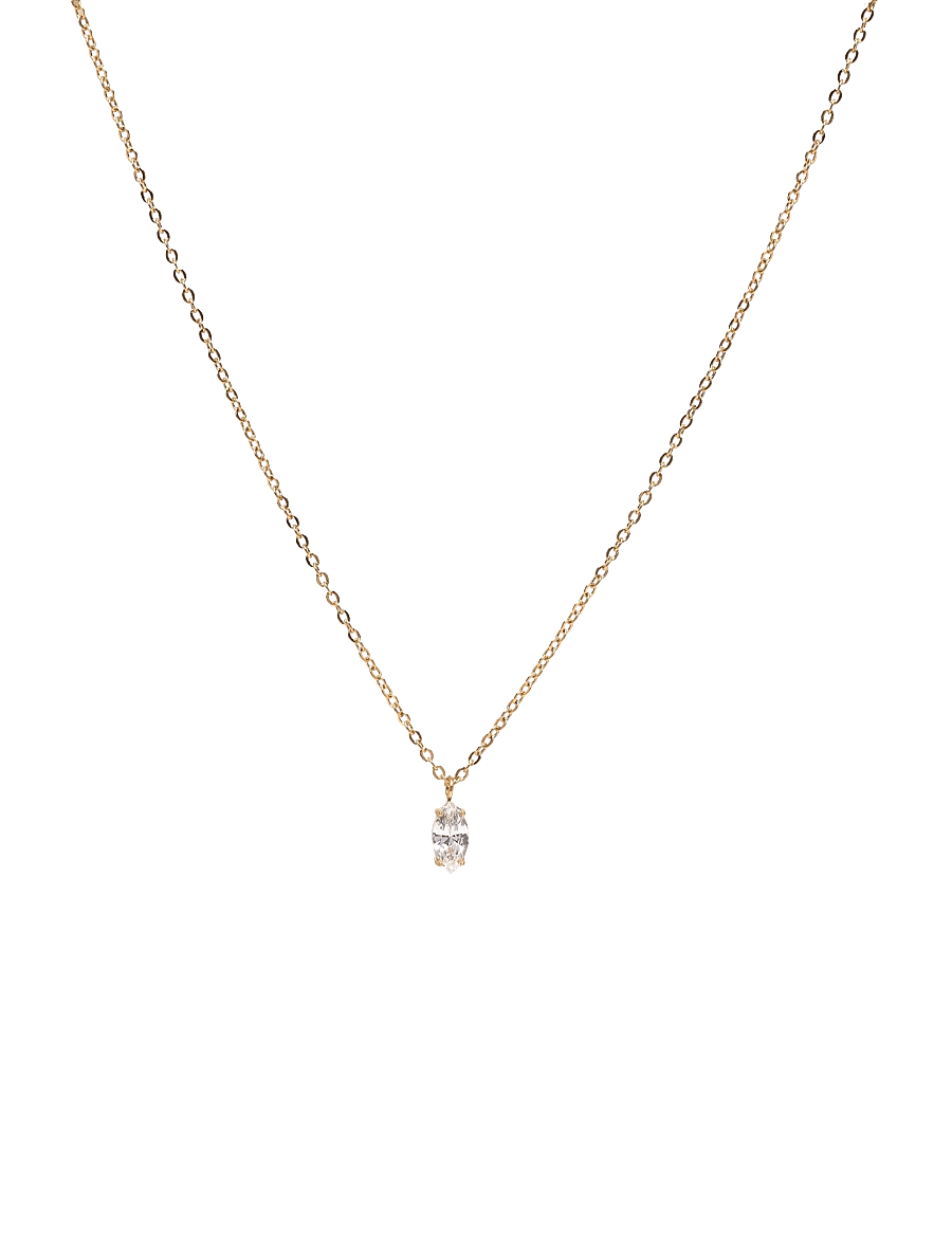By Jolima - Teardrop necklace - halskettingen - gold - 1