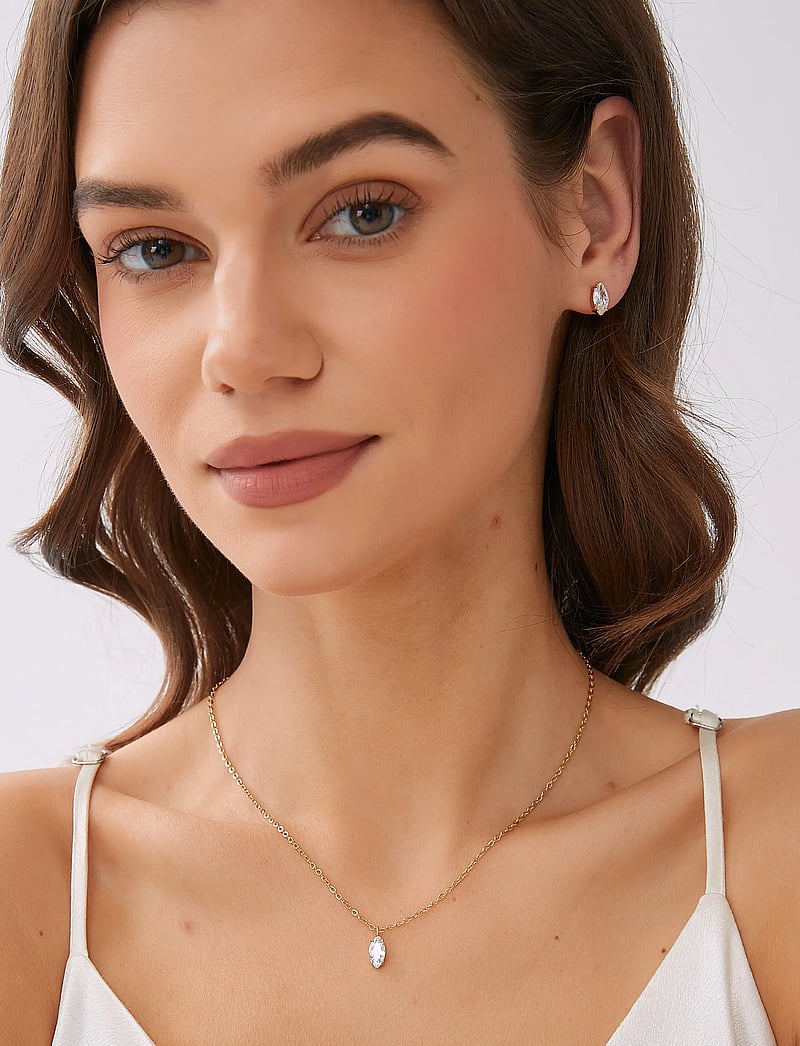 By Jolima - Teardrop necklace - halsketten - gold - 0