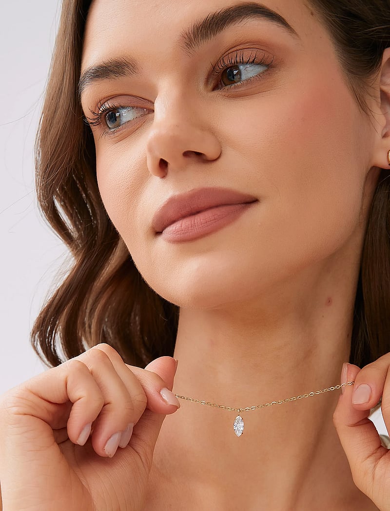 By Jolima - Teardrop necklace - halsketten - gold - 3