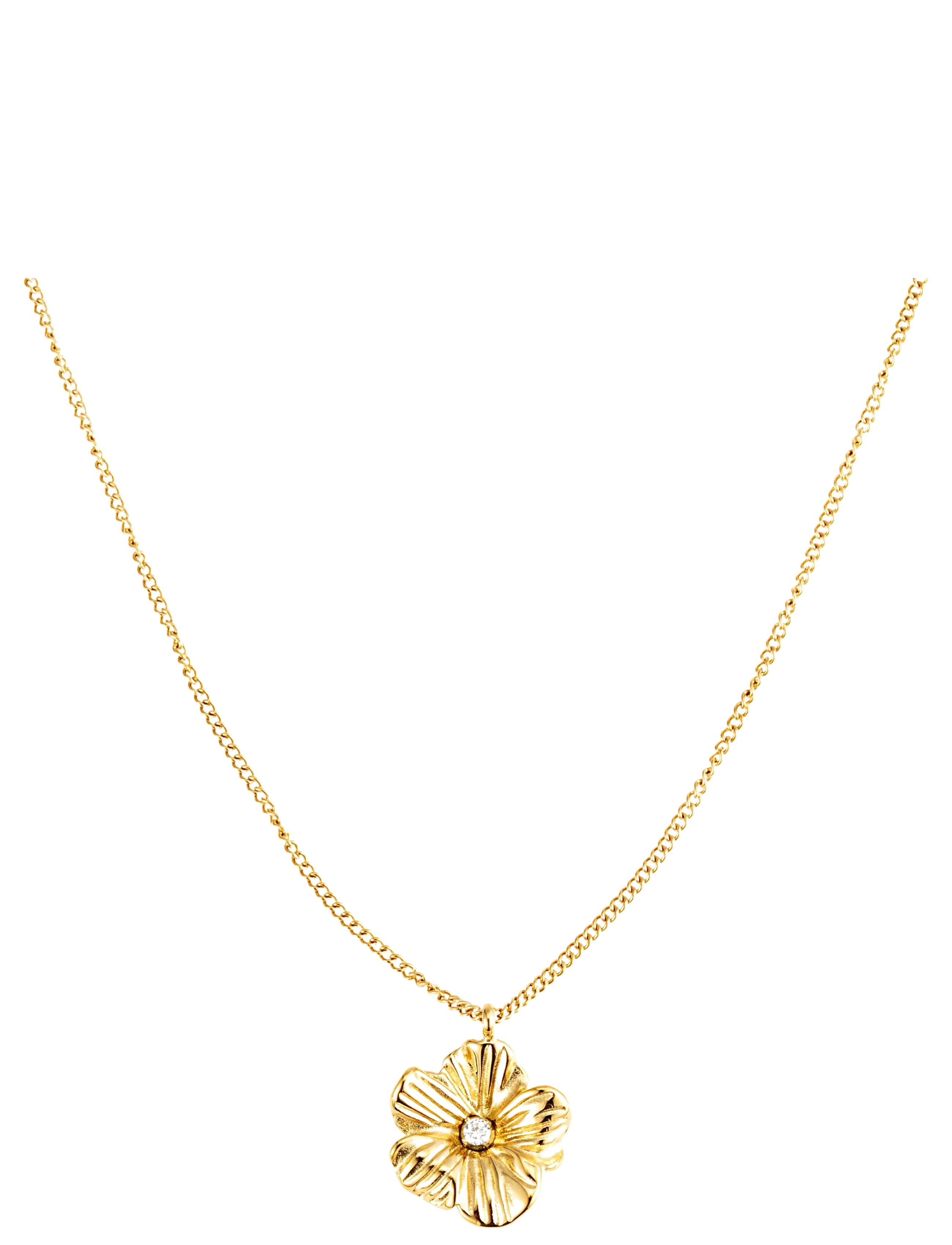 By Jolima Daisy crystal necklace - Nyheter - GOLD / gold