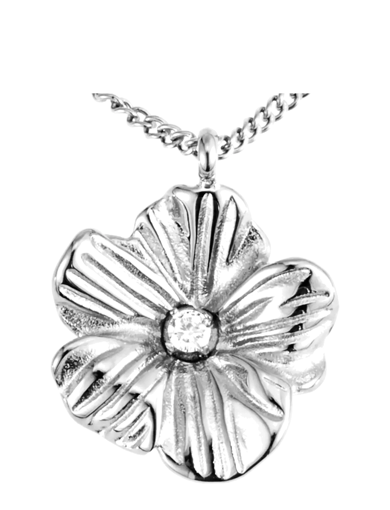 By Jolima Daisy crystal necklace - Skandinaavia mood - SILVER / silver