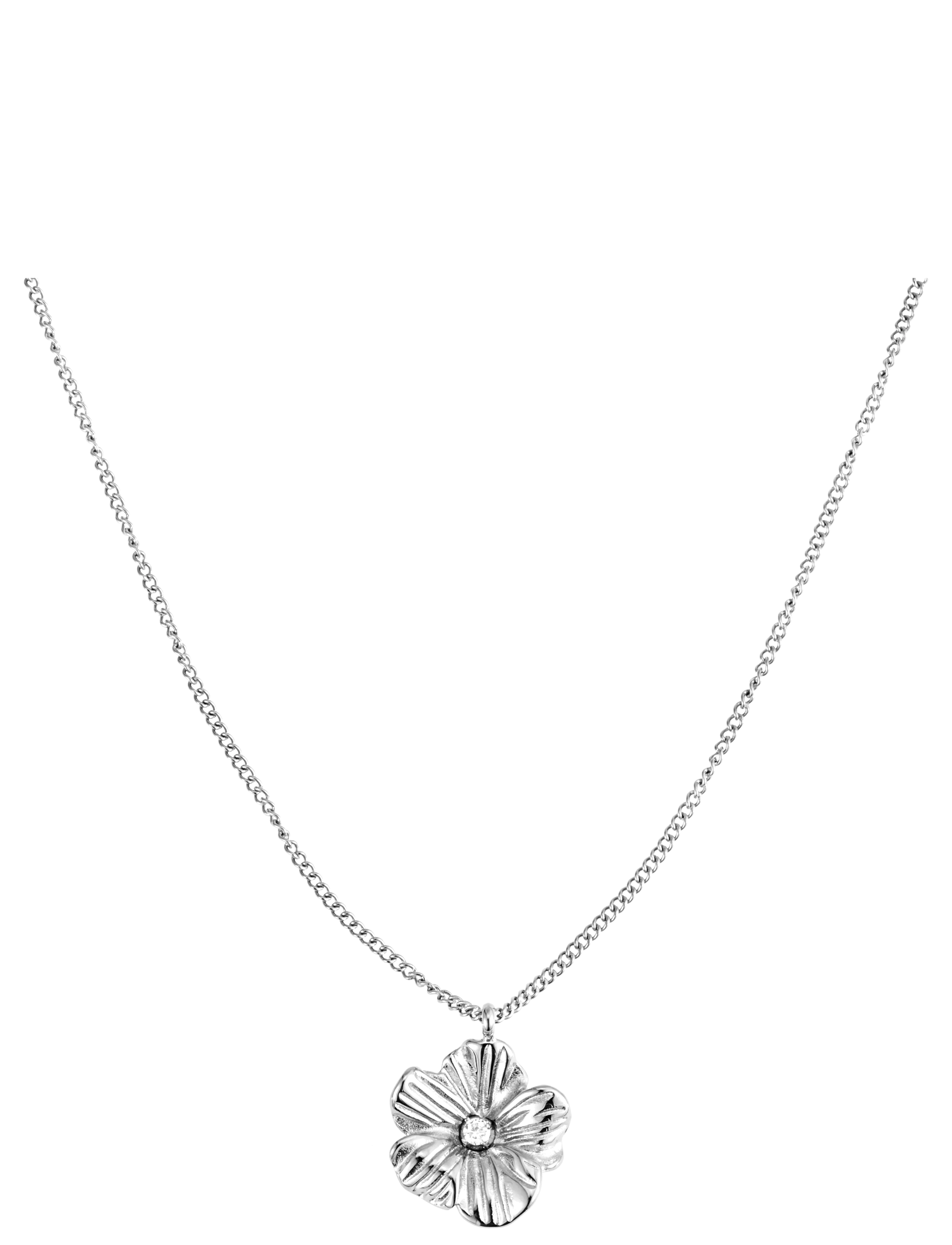By Jolima Daisy crystal necklace - Schmuck - SILVER / silver