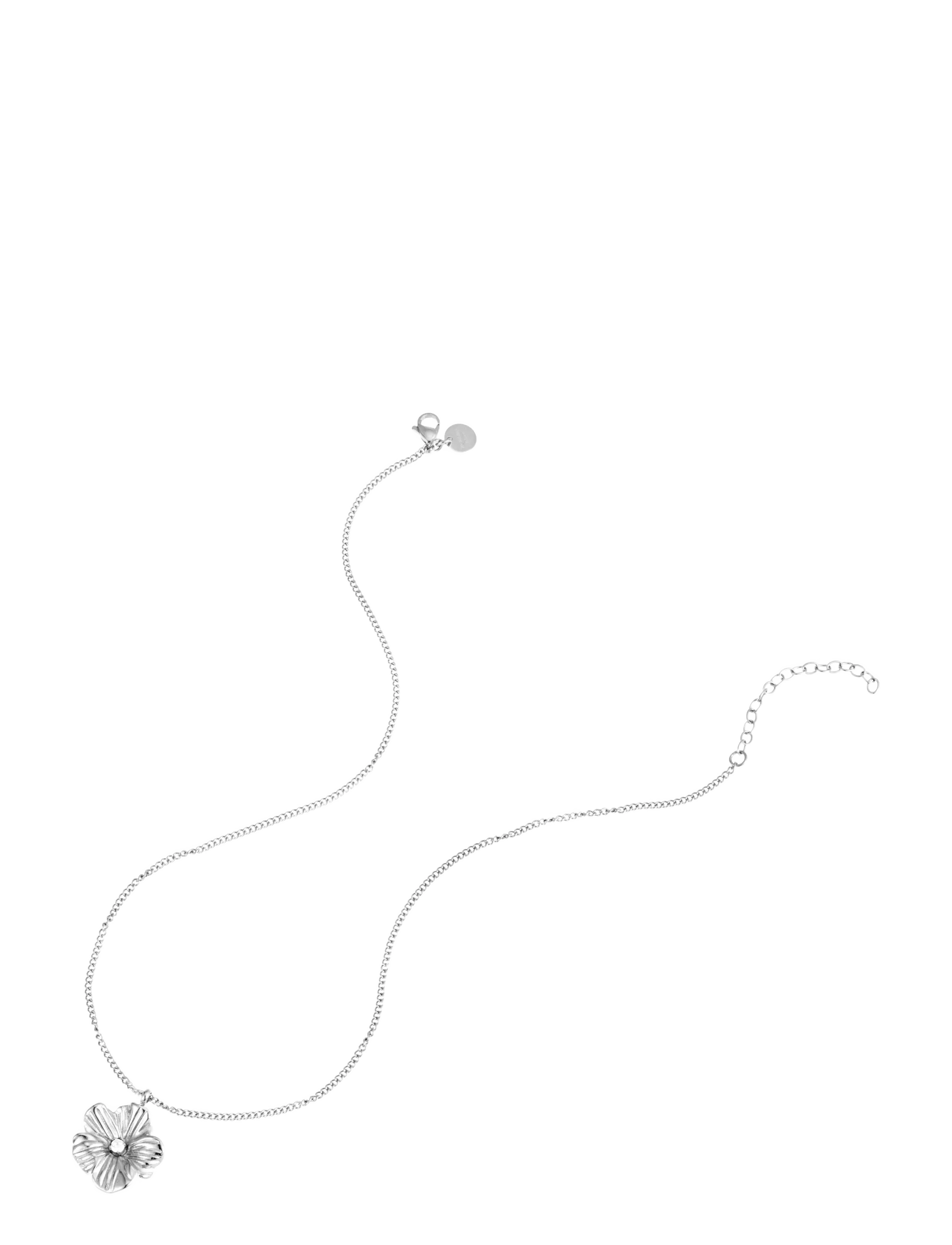 By Jolima - Daisy crystal necklace - naszyjniki łańcuszkowe - silver - 2