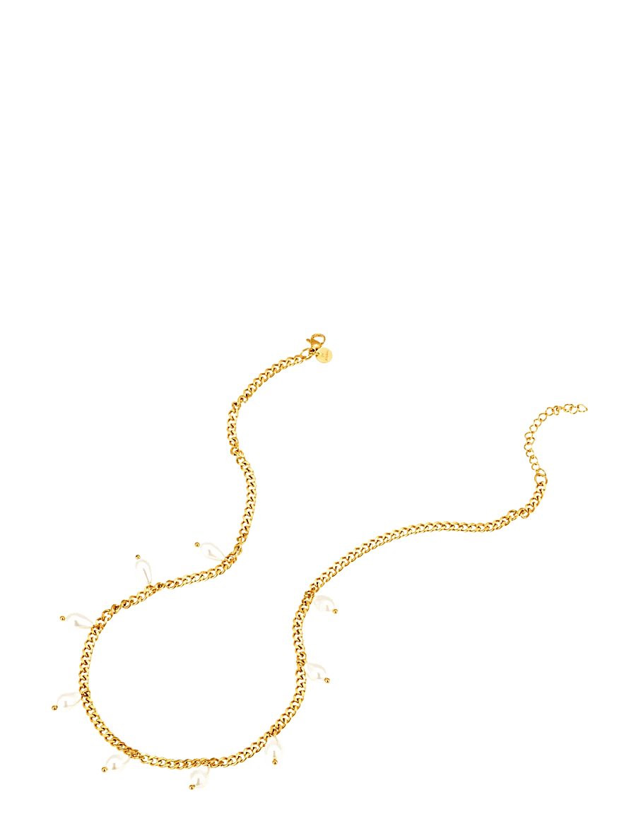 By Jolima - Sanremo charm necklace steel - gold - 1