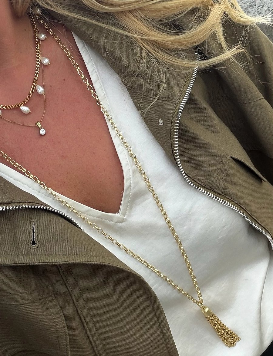 By Jolima - Sanremo charm necklace - konfirmation - gold - 0