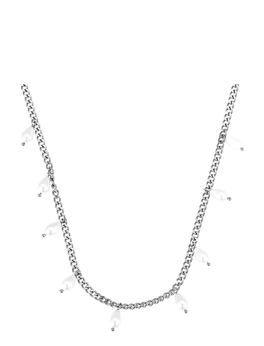 By Jolima - Sanremo charm necklace steel - kedjehalsband - silver - 0