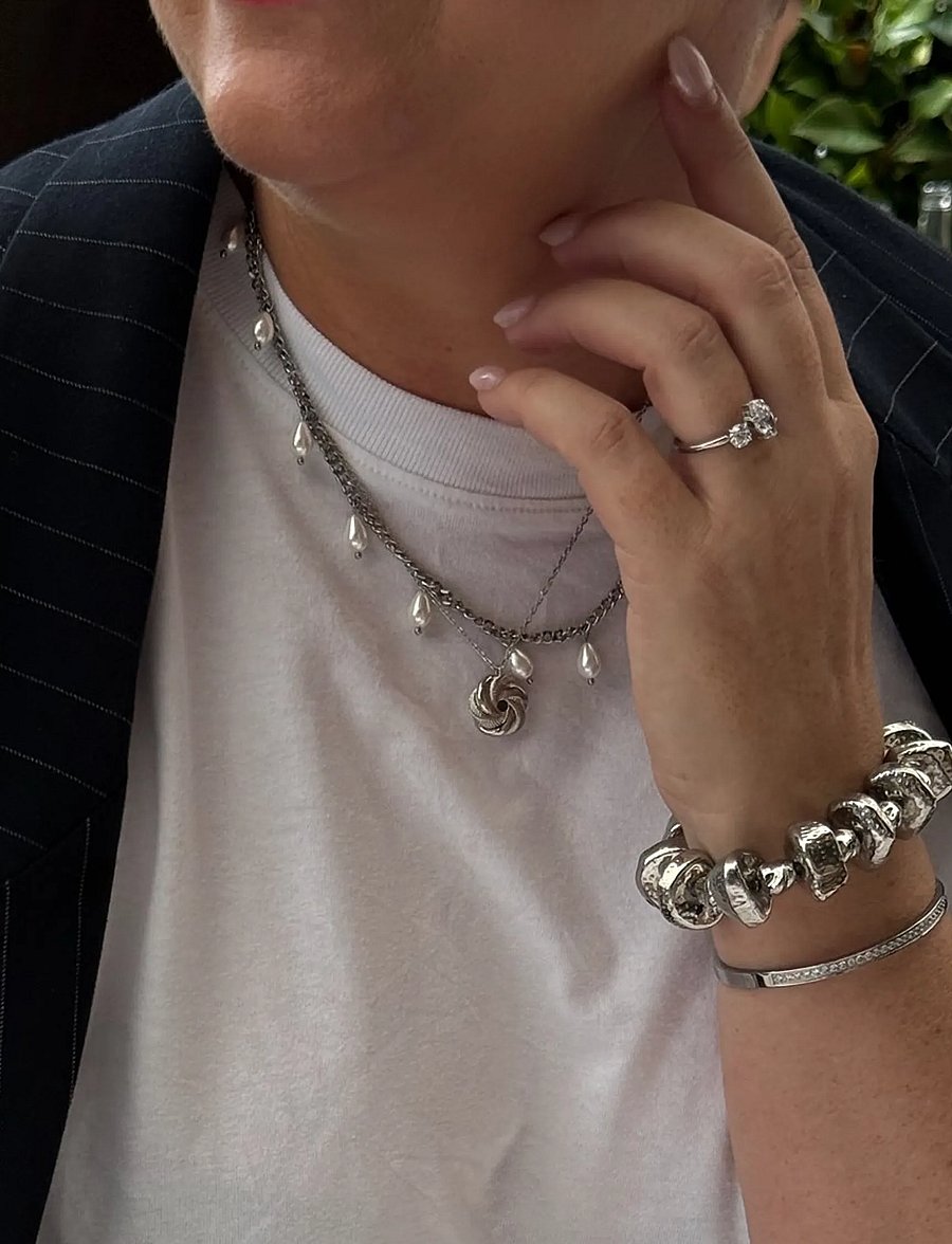 By Jolima - Sanremo charm necklace - konfirmation - silver - 0