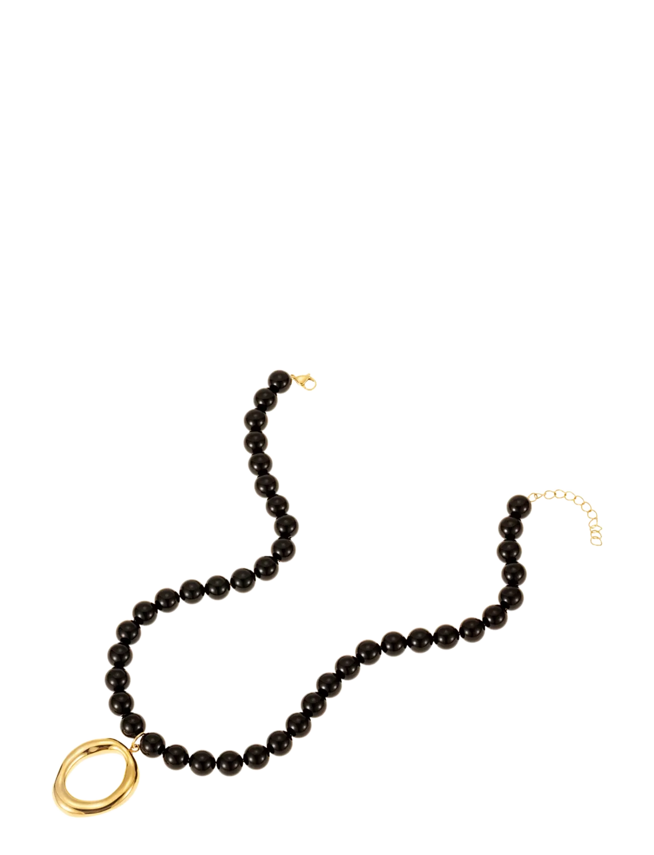 By Jolima - Halo bead necklace - statement halskæder - black - 1