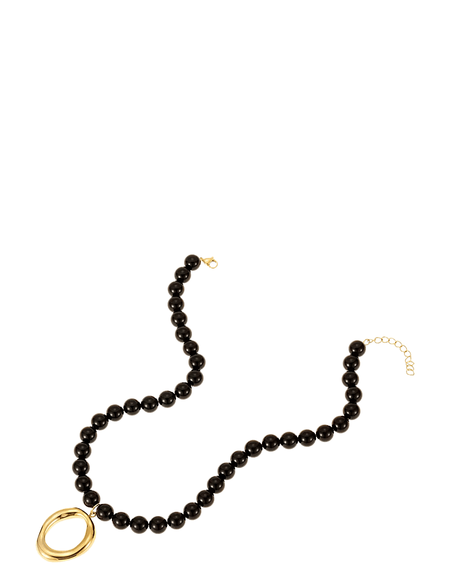 By Jolima - Halo bead necklace - statement halskæder - black - 1