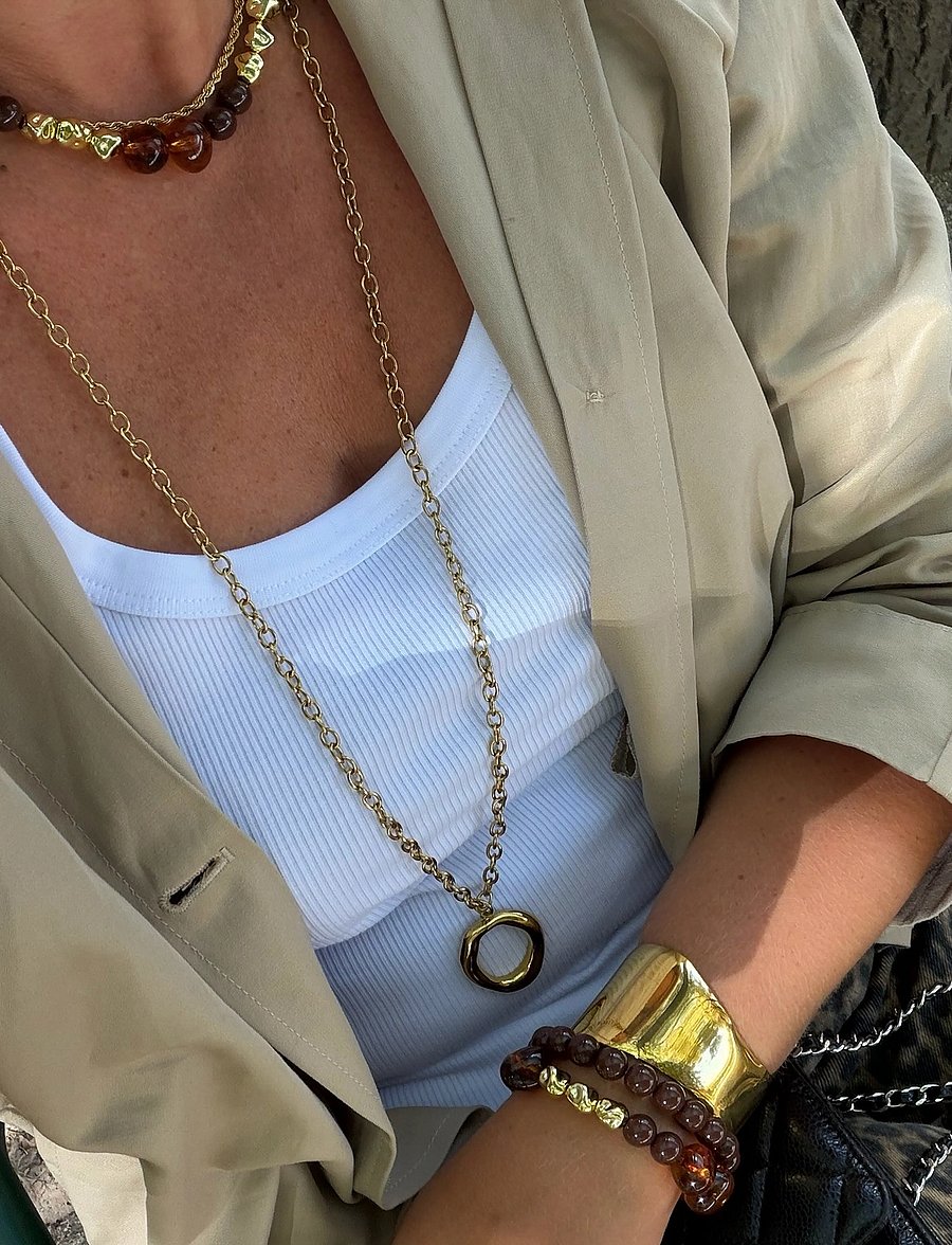By Jolima - Halo chain necklace - keðjuhálsmen - gold - 0