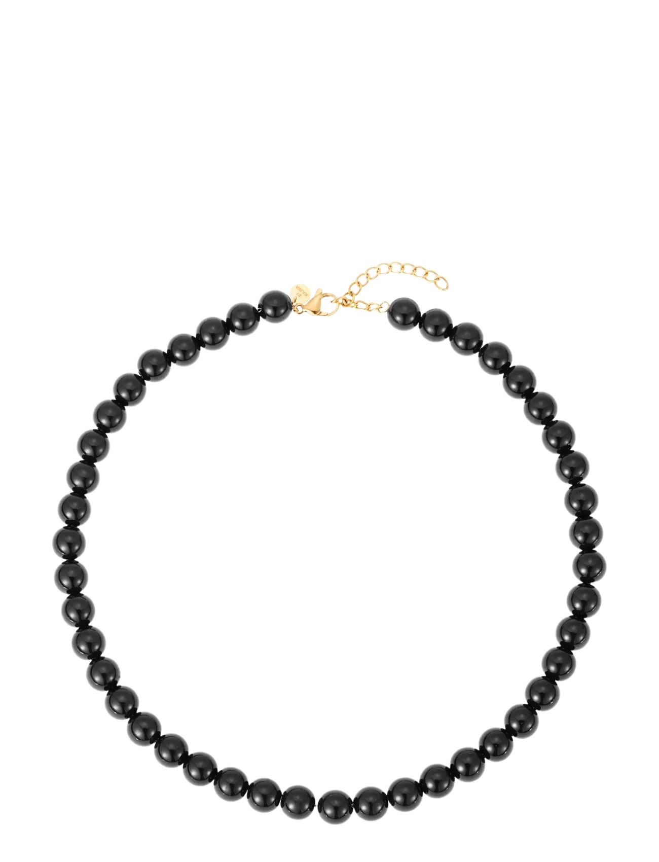 By Jolima Cecile Pearl Necklace, Perle Halskæde, Sort, Str: ONE SIZE 42 cm