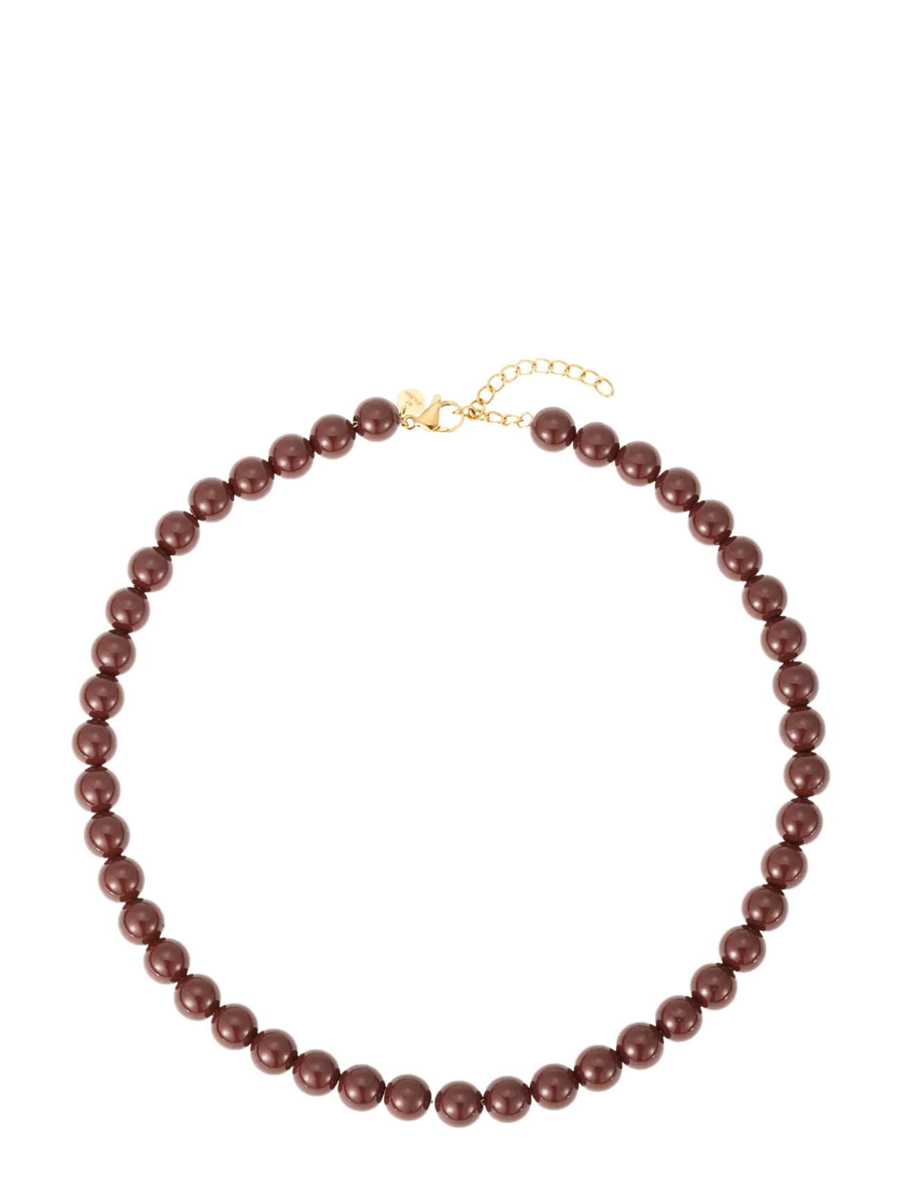 By Jolima Cecile Pearl Necklace, Perle Halskæde, Brun, Str: ONE SIZE 42 cm