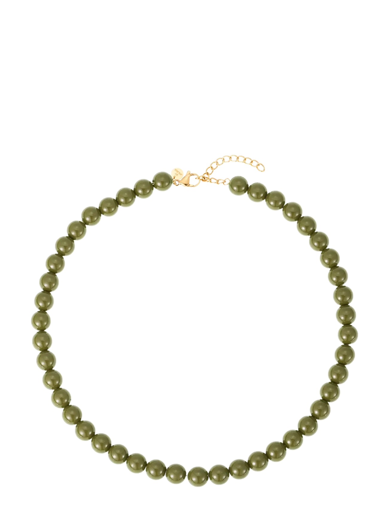 By Jolima Cecile Pearl Necklace, Perle Halskæde, Grøn, Str: ONE SIZE 42 cm