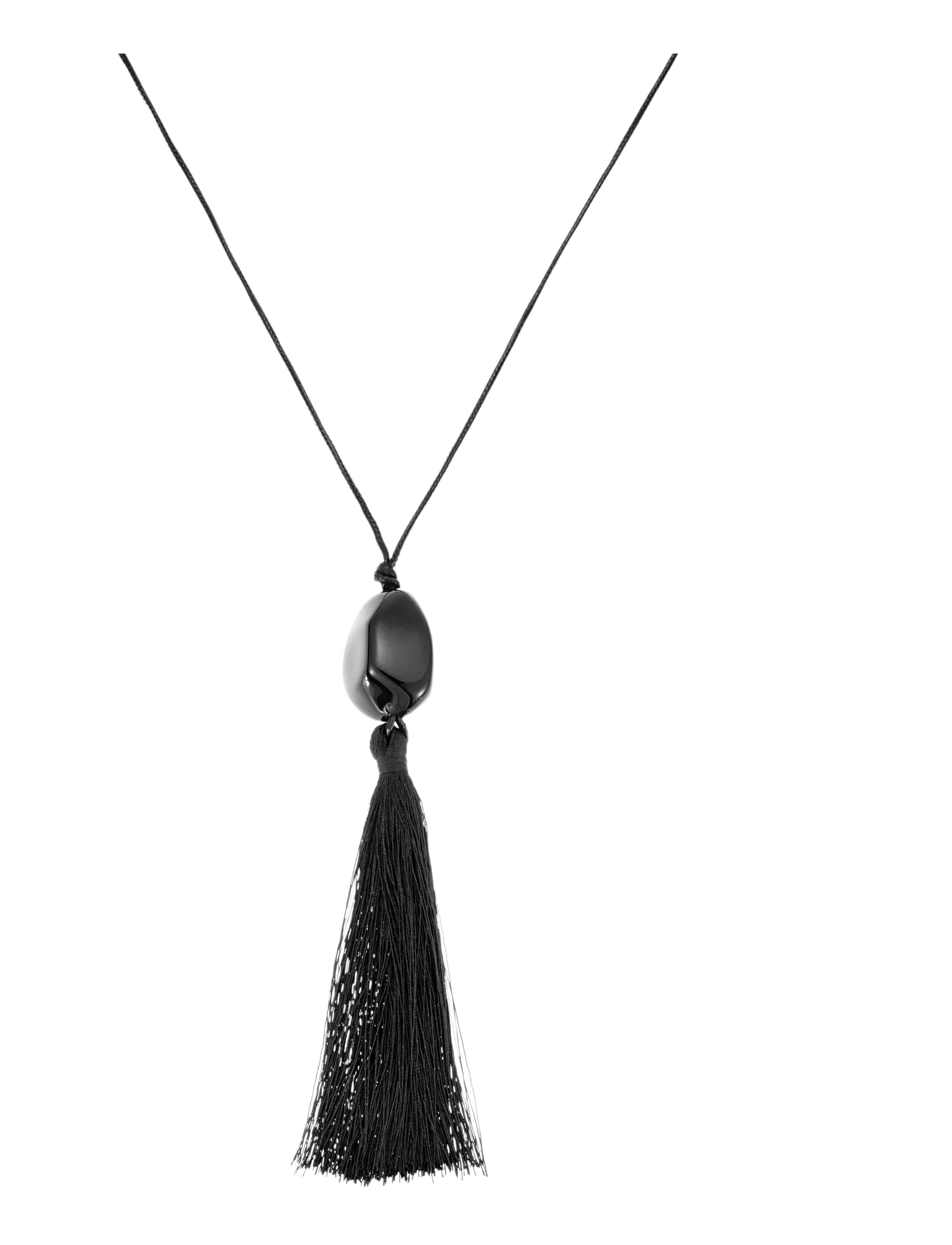 By Jolima Lucie tassle necklace - Accessories - BLACK / black