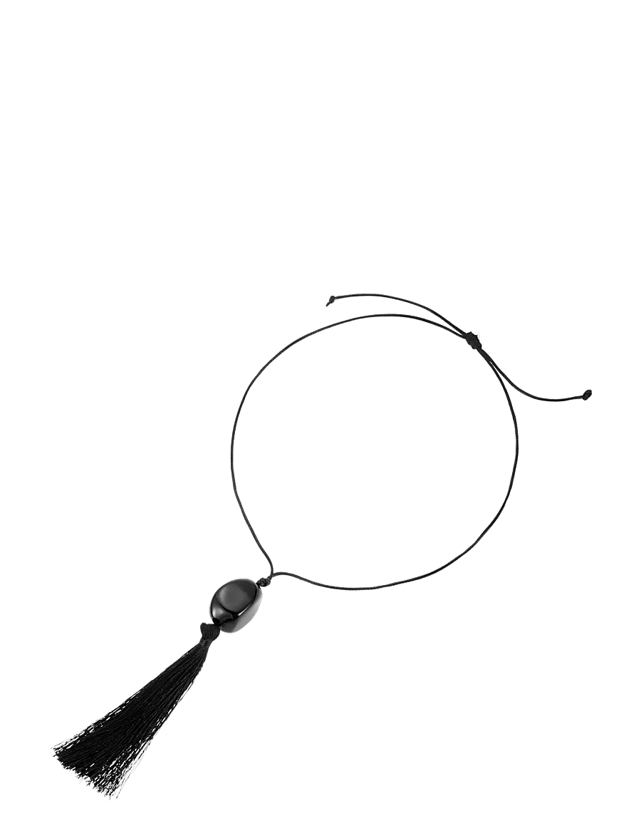 By Jolima - Lucie tassle necklace - statement halskæder - black - 2