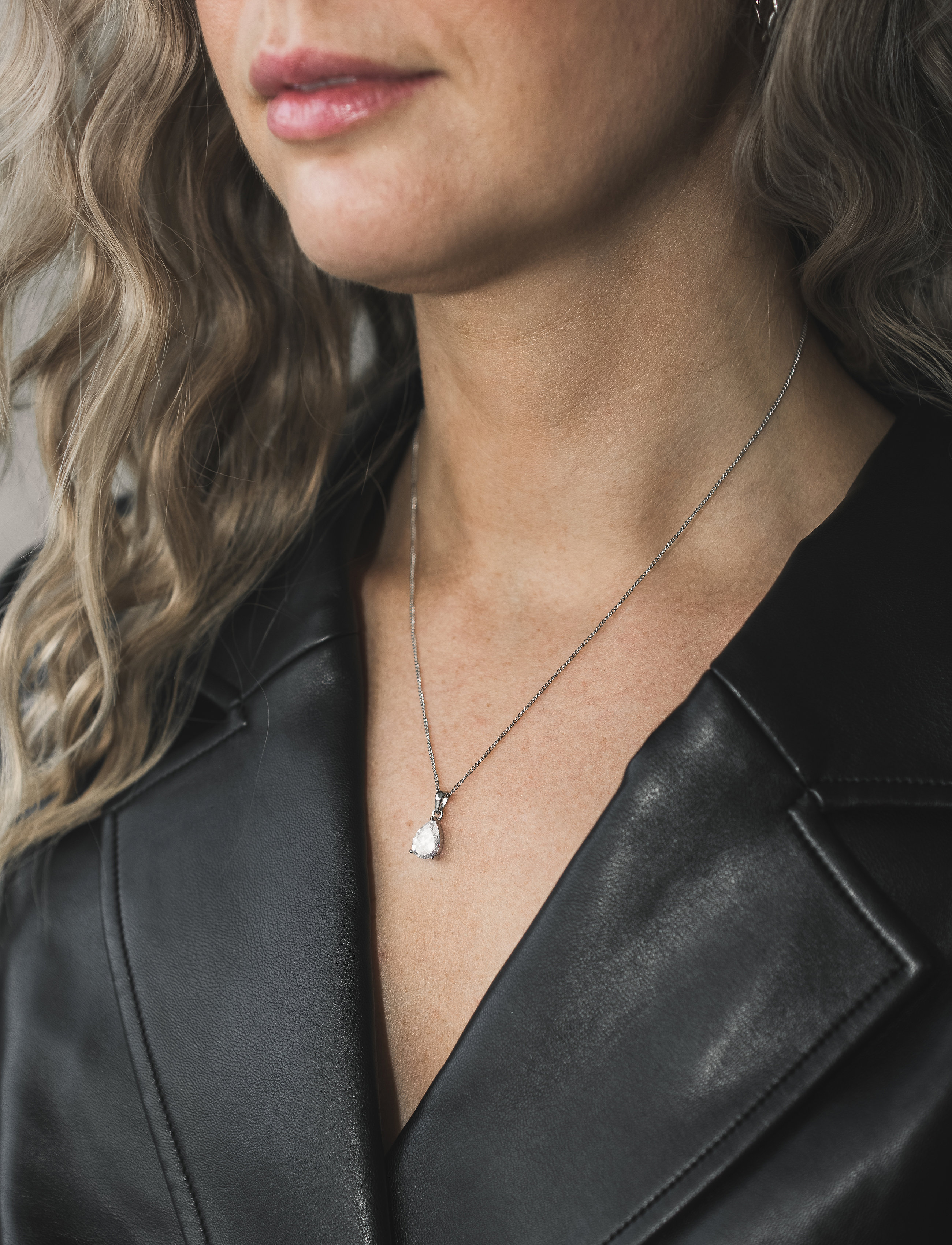 By Jolima - Drop Mini Necklace - silver - 2