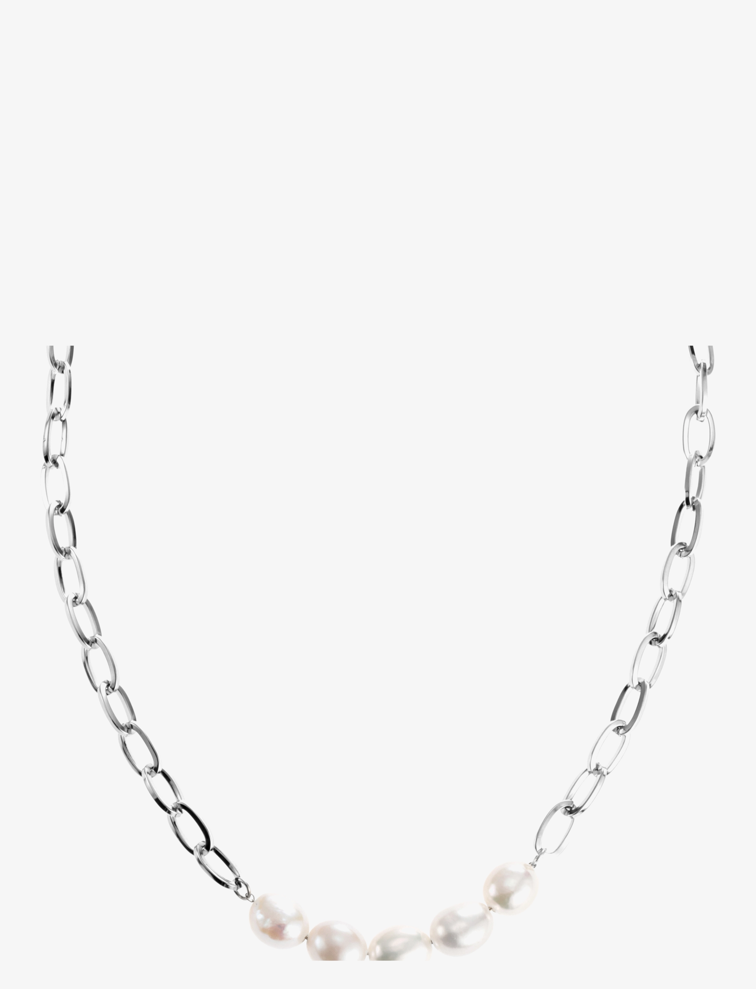 By Jolima - Nancy pearl necklace, steel - silver - 0