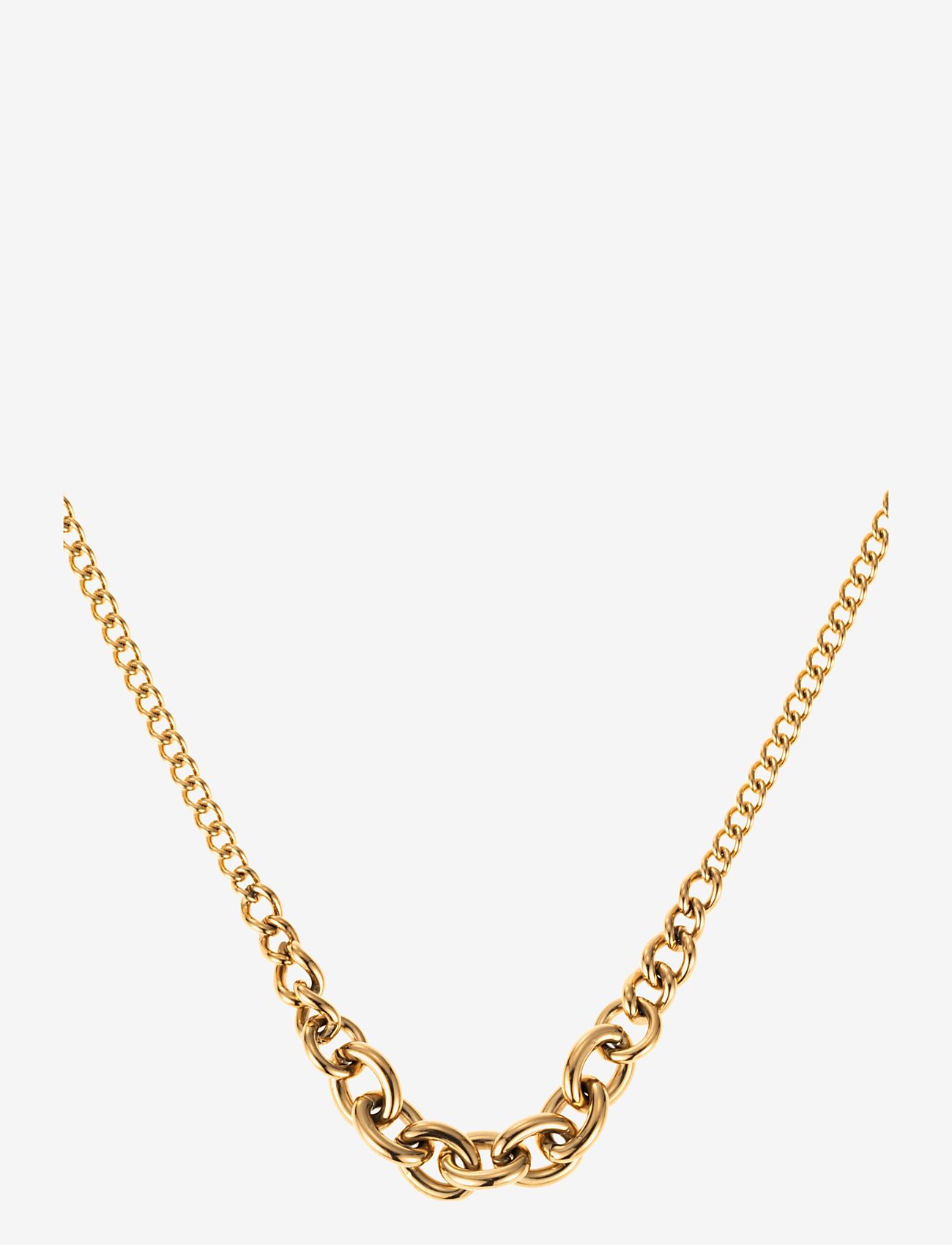 By Jolima - Ruby necklace, steel - gold - 0