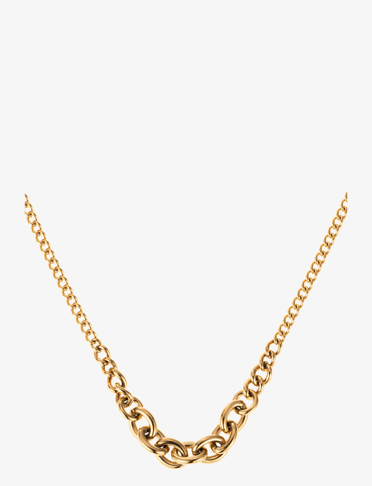 Ruby necklace, steel - GOLD