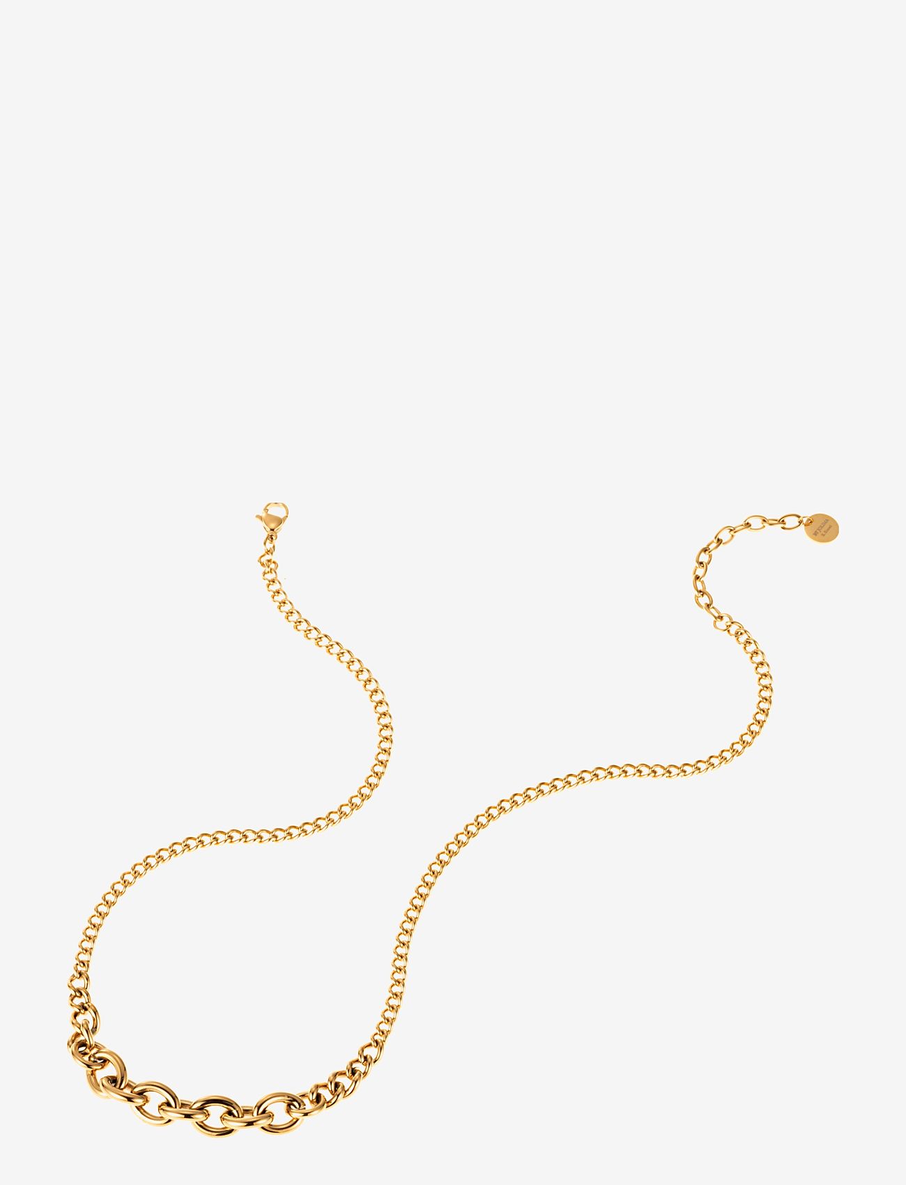 By Jolima - Ruby necklace, steel - gold - 1