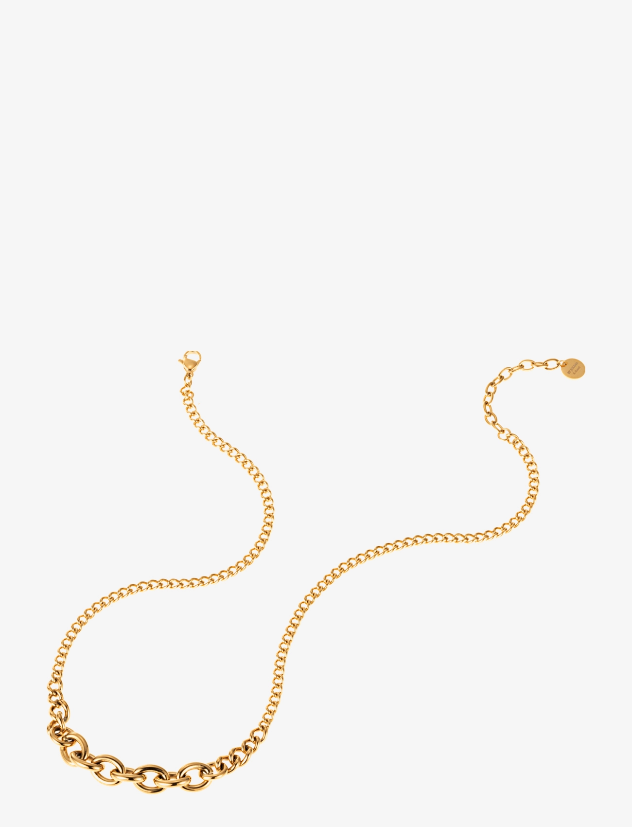 By Jolima - Ruby necklace, steel - gold - 1