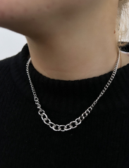 By Jolima - Ruby necklace, steel - silver - 2