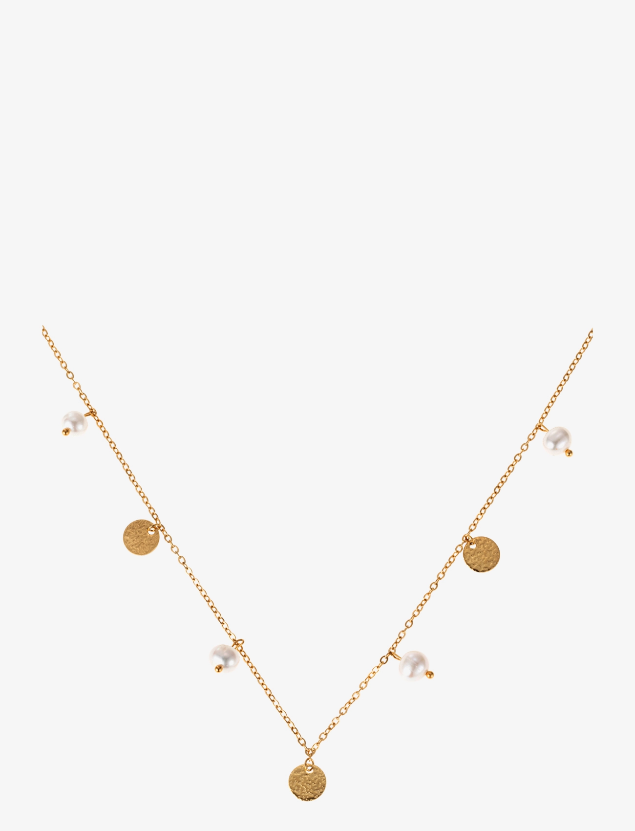 By Jolima - Riviera charm necklace, white - gold - 0