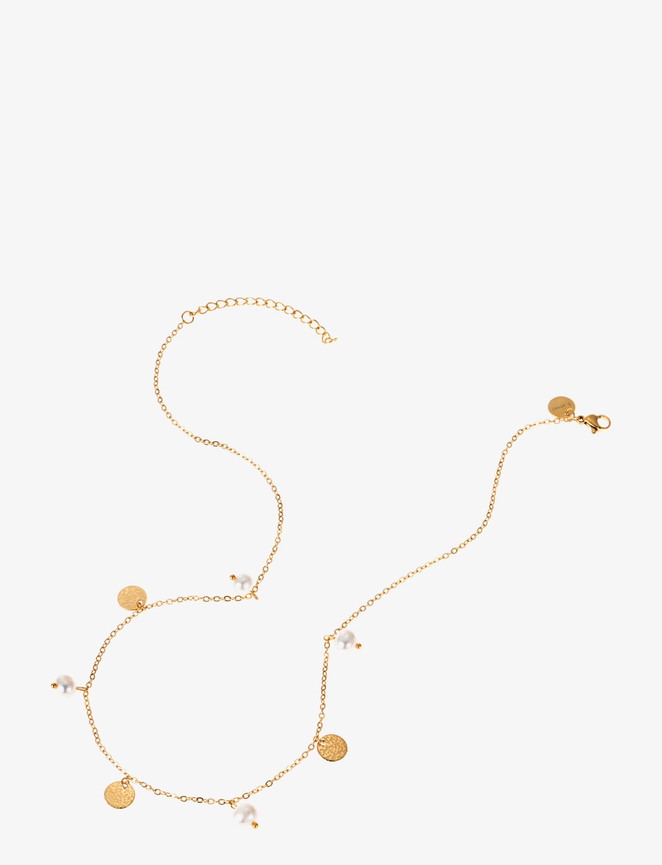By Jolima - Riviera charm necklace, white - gold - 1