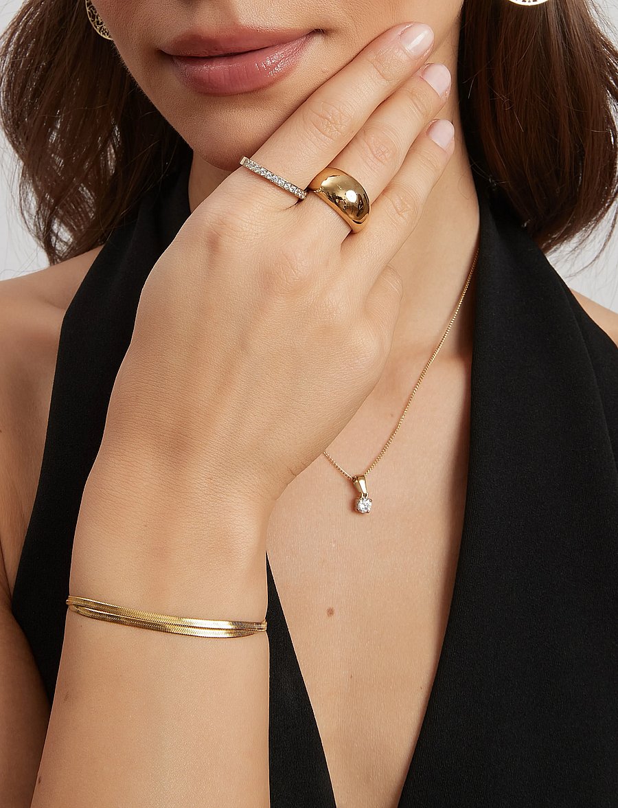 By Jolima - Celine crystal ring - konfirmation - clear/gold - 0