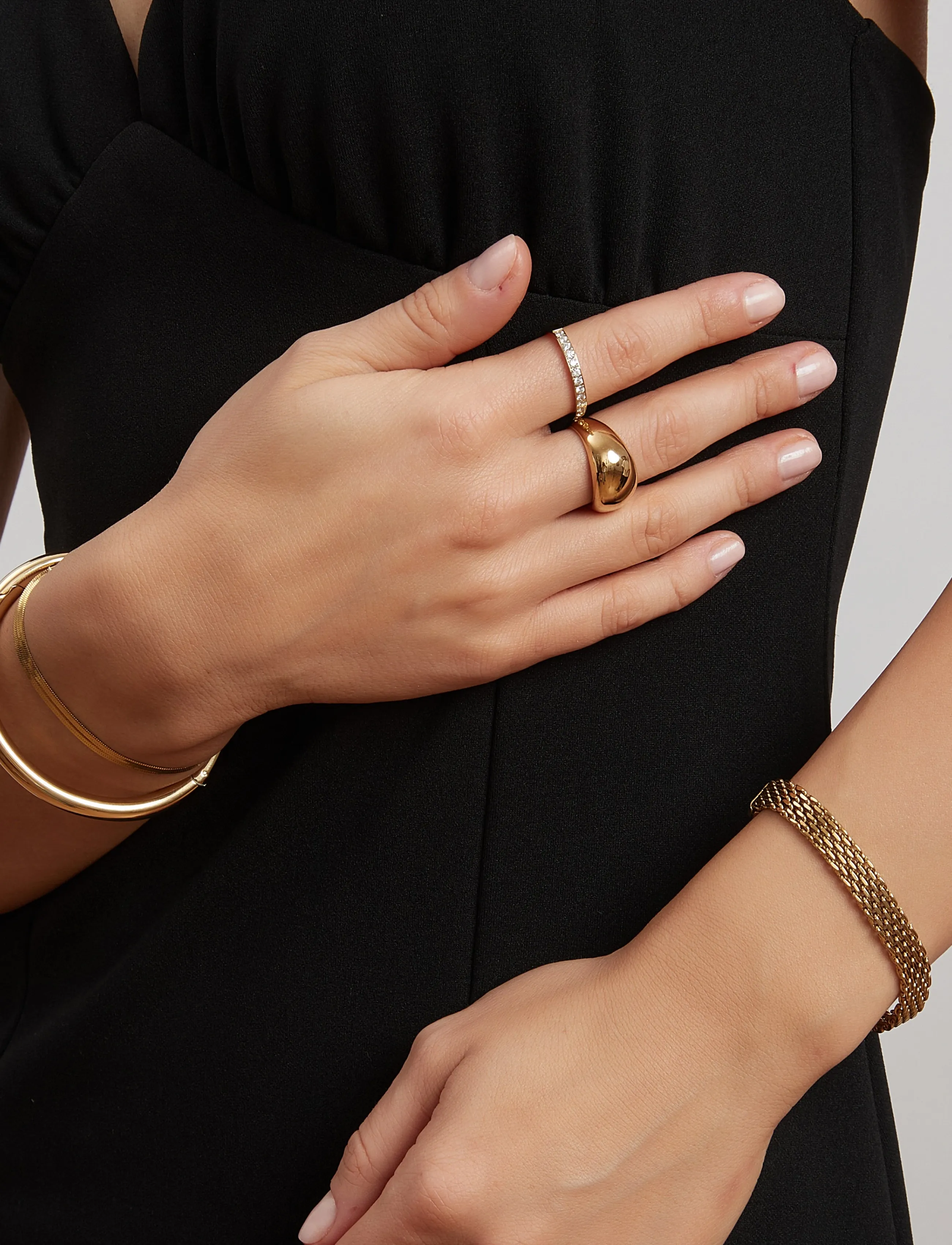 By Jolima - Celine crystal ring - konfirmation - clear/gold - 2
