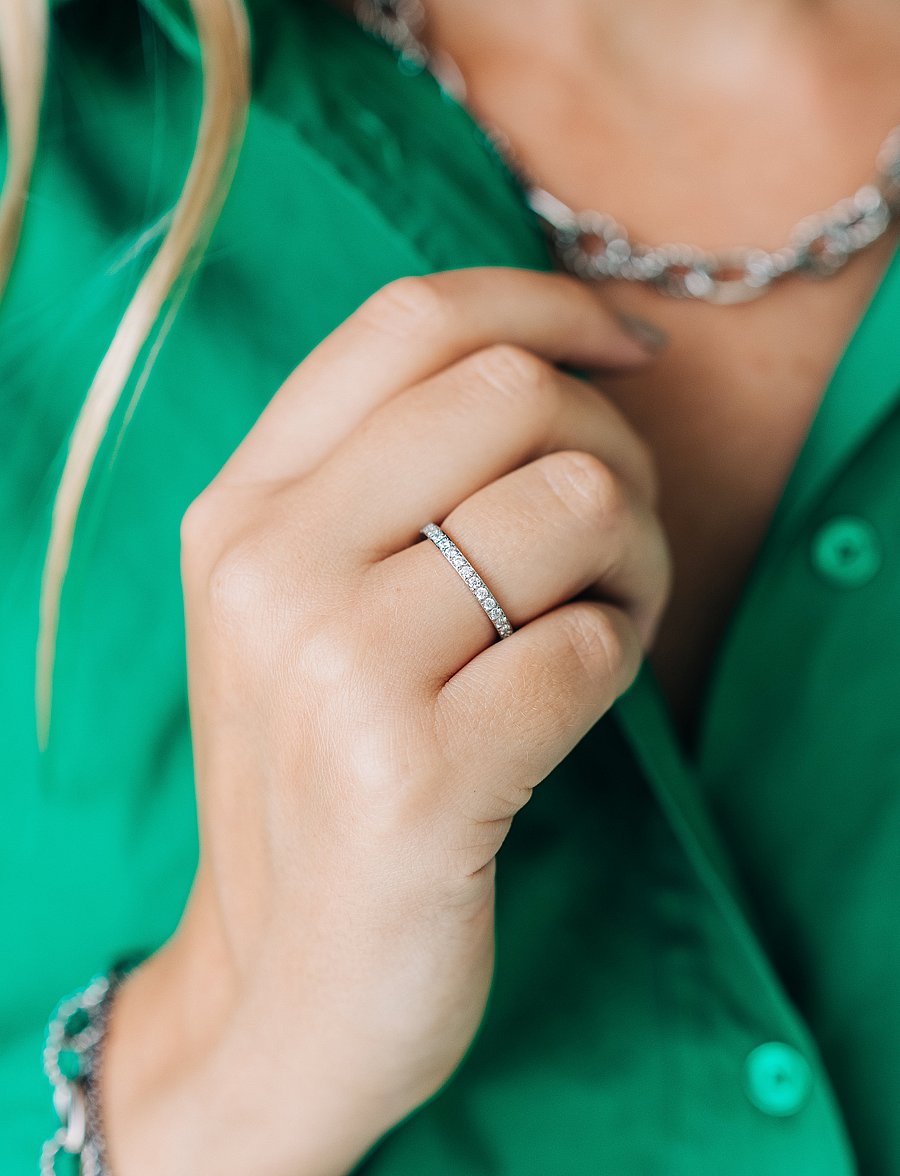 By Jolima - Celine crystal ring - konfirmation - clear/steel - 0