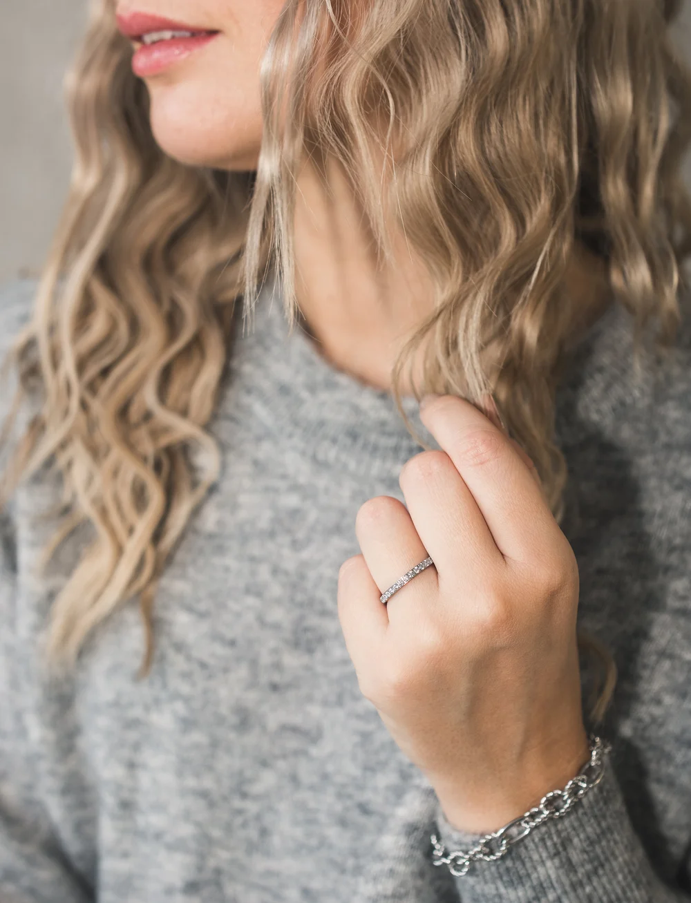 By Jolima - Celine crystal ring - konfirmation - clear/steel - 2