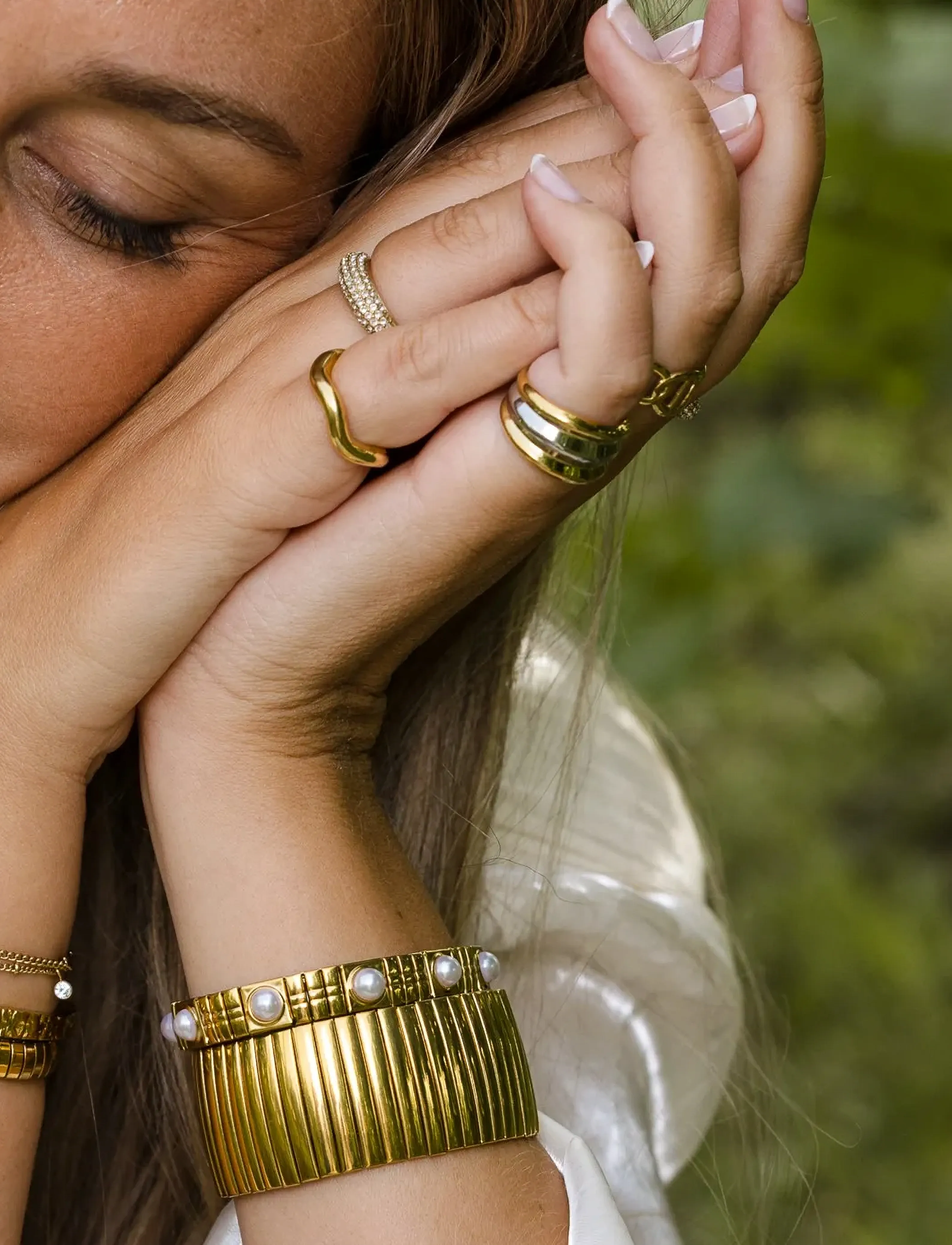 By Jolima Wave Ring, 2 cm, Gold, Smykker > Ringe, Dame
