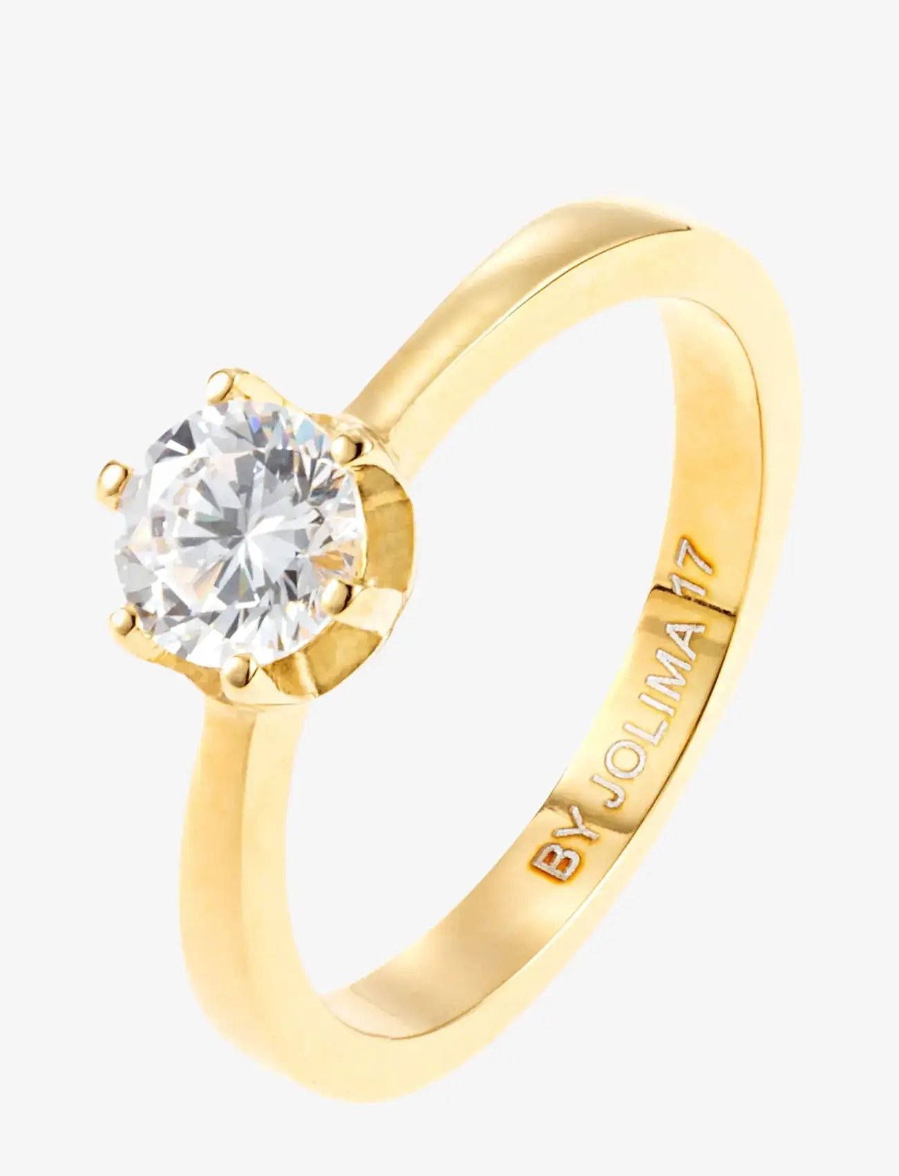 By Jolima - Classic solitaire stone ring - konfirmation - gold - 1