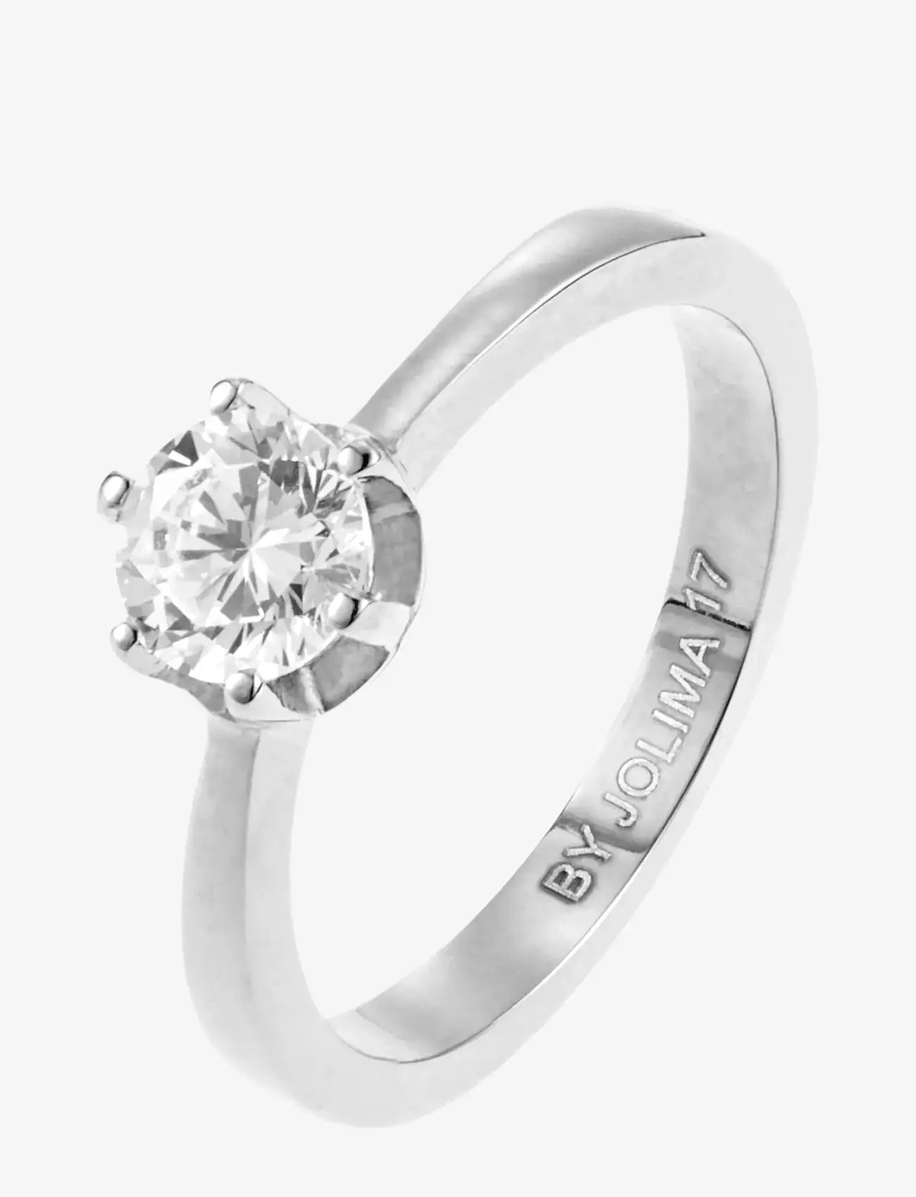 By Jolima - Classic solitaire stone ring - konfirmation - silver - 1