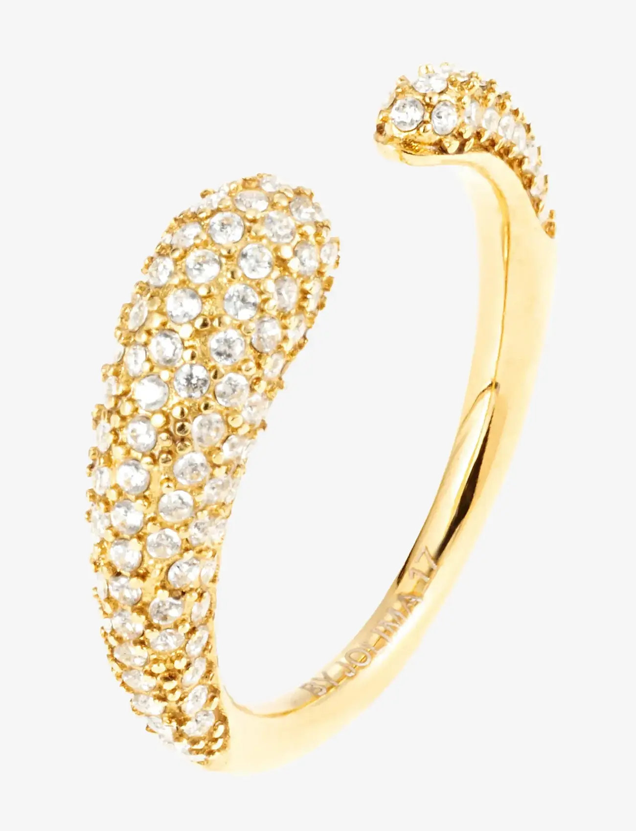 By Jolima - C SHAPE CRYSTAL RING - konfirmationstøj - silver - 1