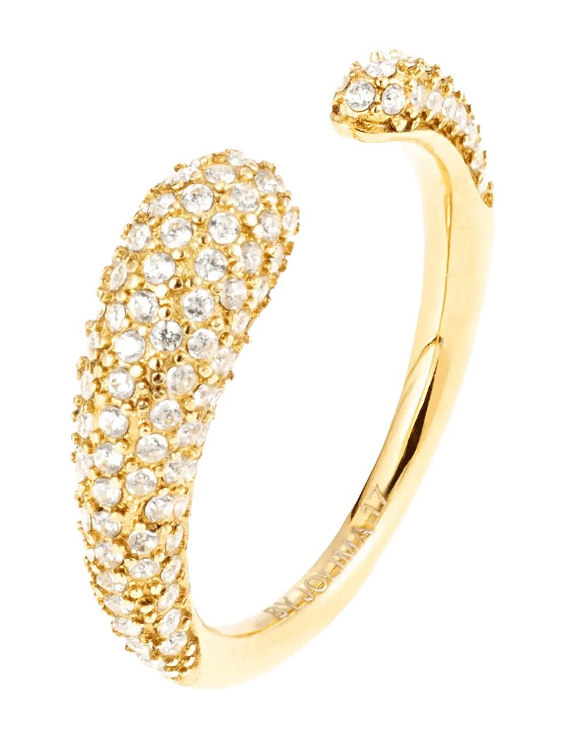 By Jolima - C SHAPE CRYSTAL RING - konfirmationstøj - silver - 1