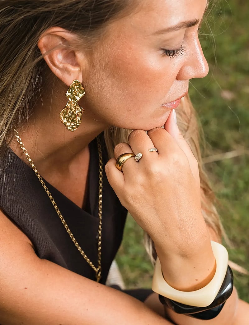 By Jolima - C SHAPE CRYSTAL RING - konfirmationstøj - silver - 0