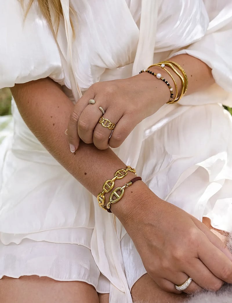 By Jolima - C SHAPE CRYSTAL RING - konfirmationstøj - silver - 2