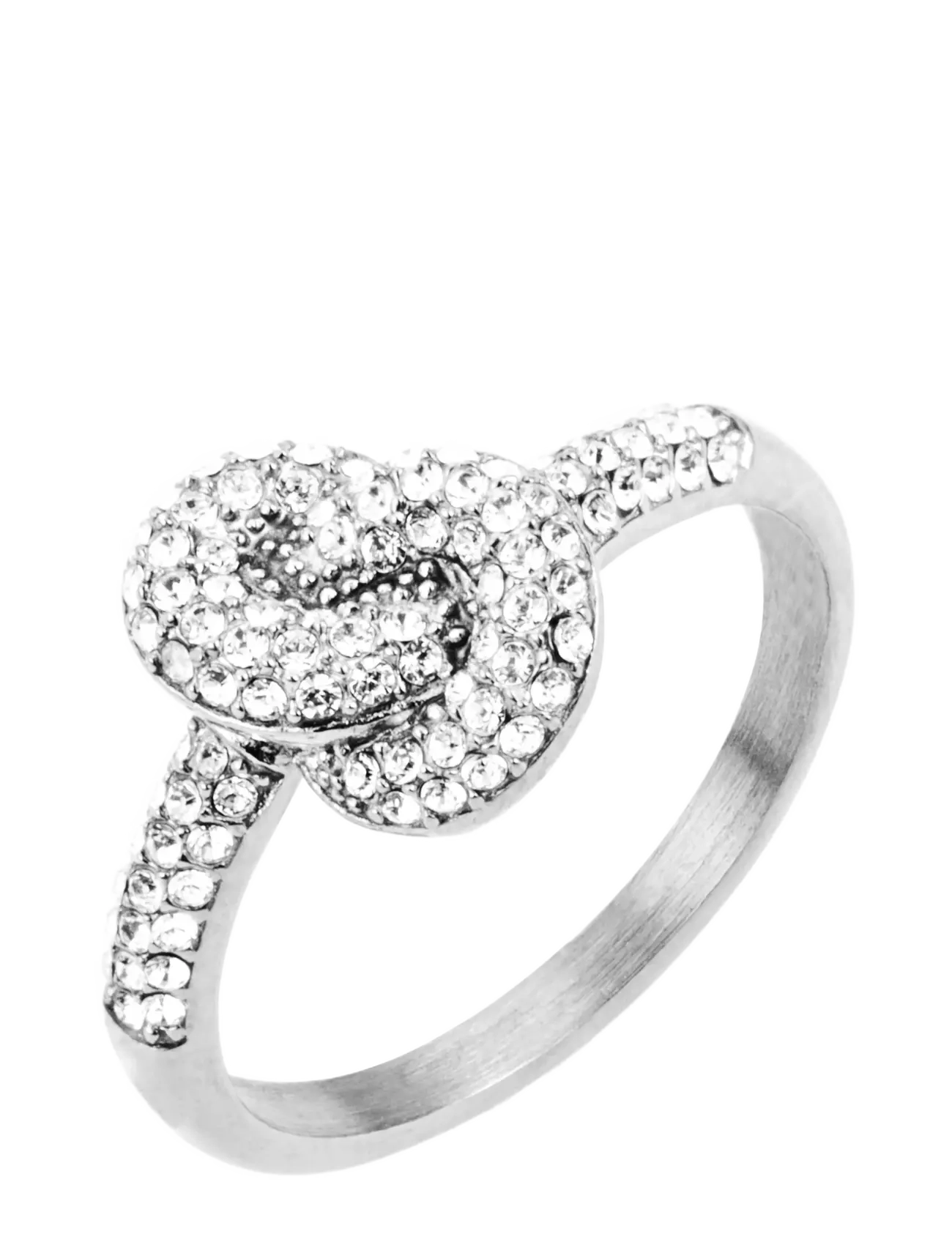 By Jolima Knot crystal ring - Aksesuāri - STEEL / silver