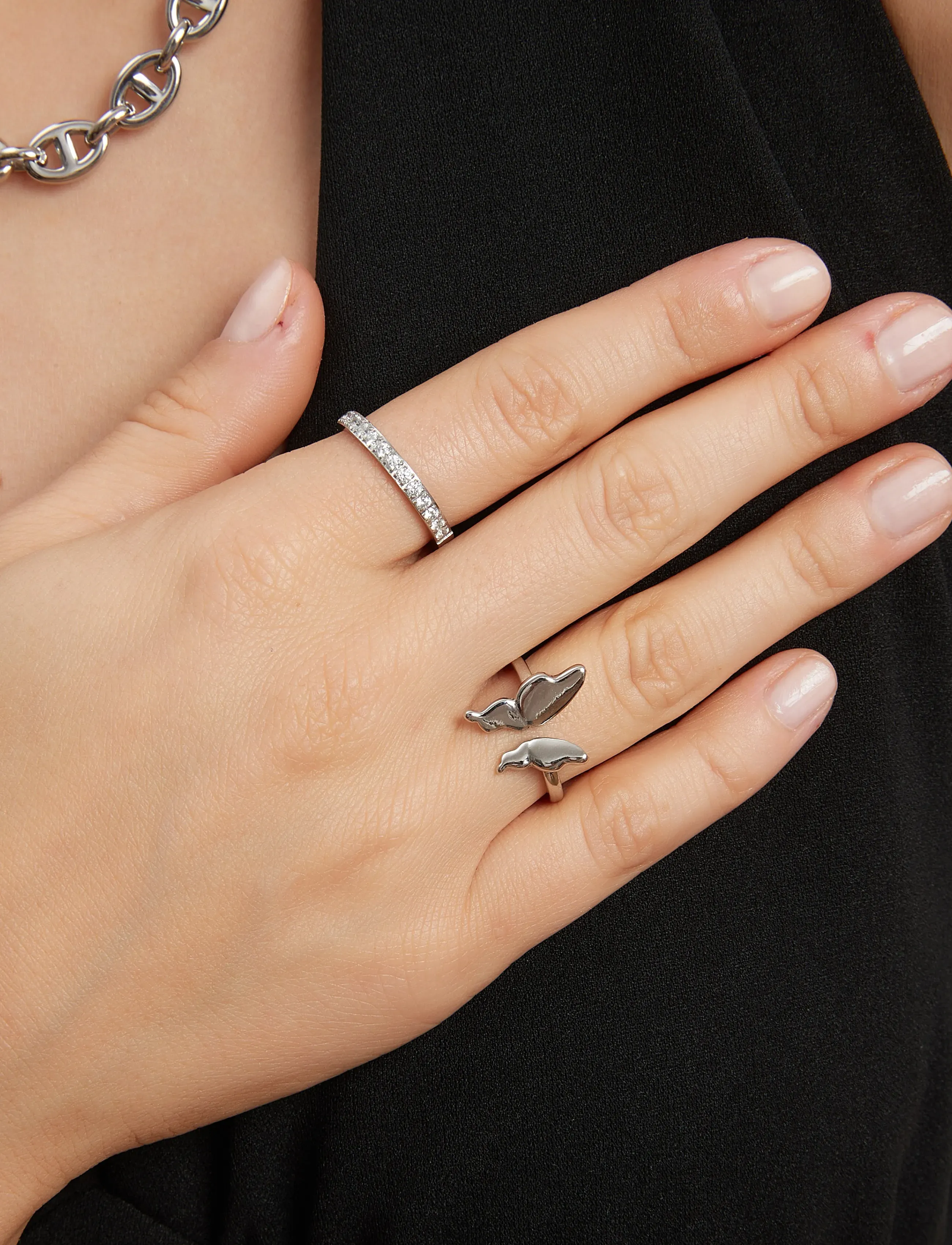 By Jolima Butterfly Ring, 19 MM, Silver, Smykker > Ringe, Dame