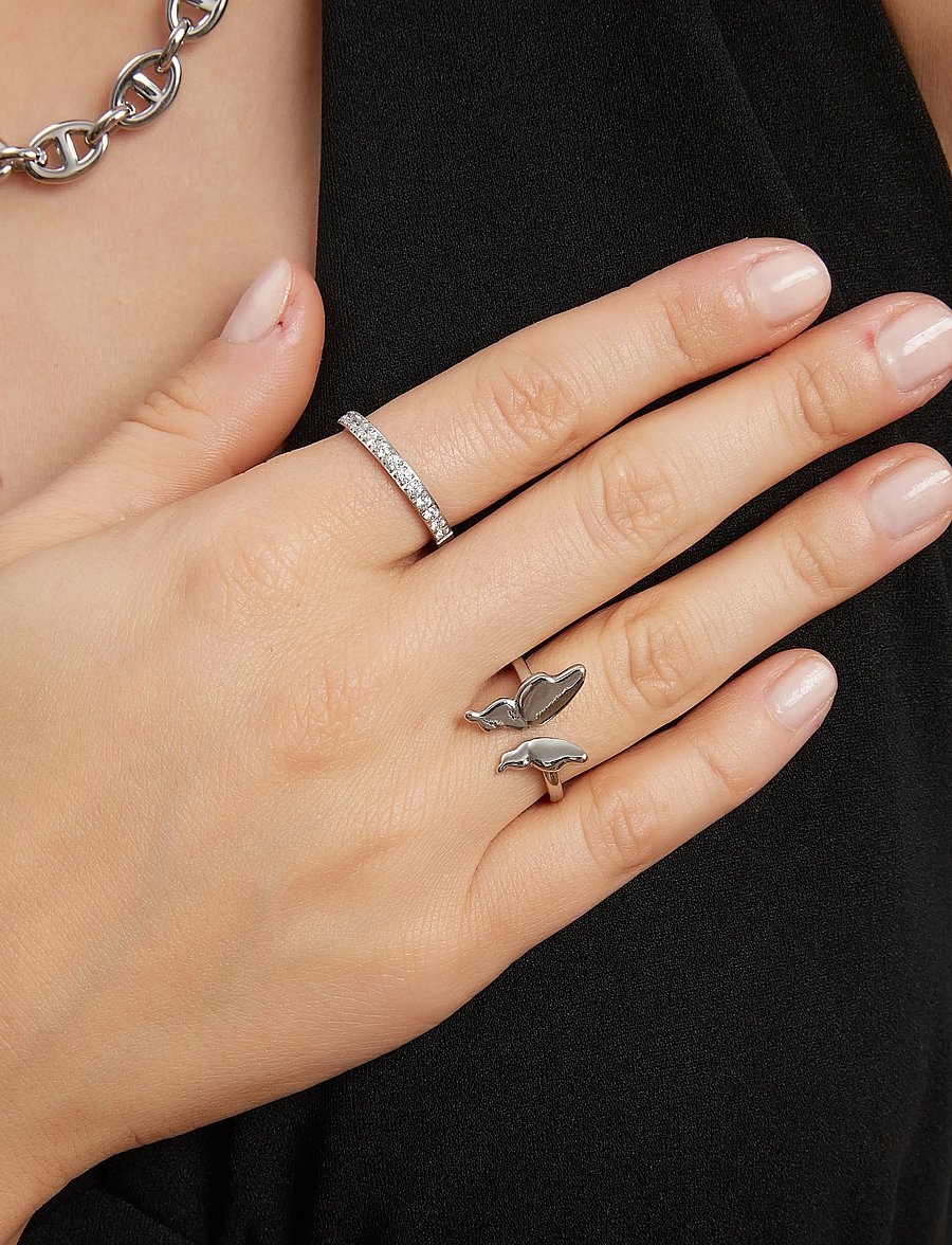 By Jolima - Butterfly ring - konfirmation - steel - 0