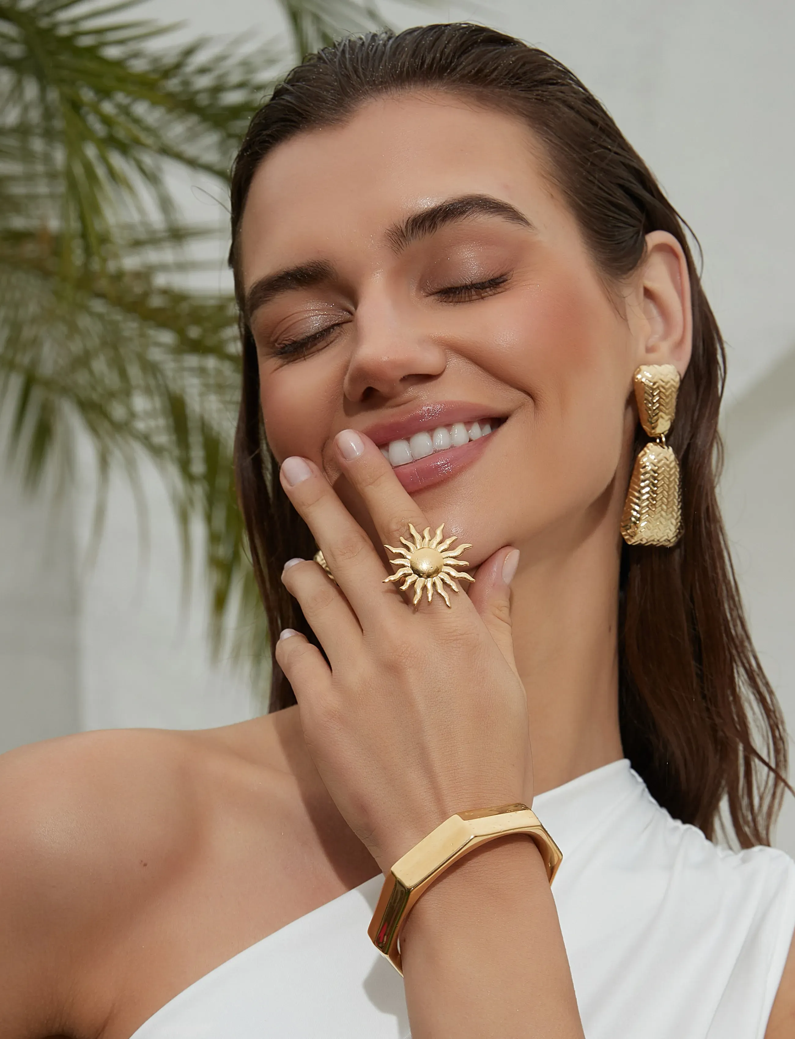 By Jolima - Sun ring - konfirmation - gold - 3