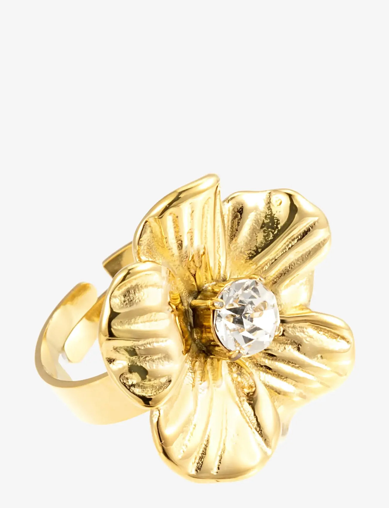 By Jolima - Daisy crystal ring - konfirmationstøj - gold - 1