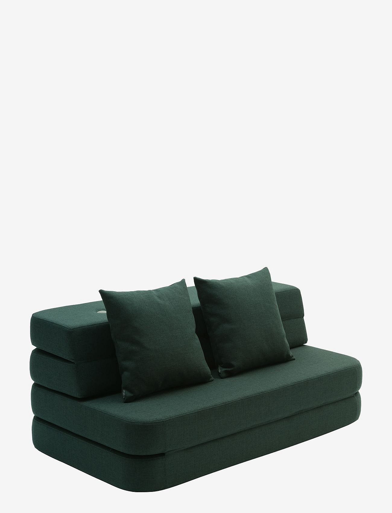 KK 3 Fold Sofa - Deep green w. light green - DEEP GREEN W.