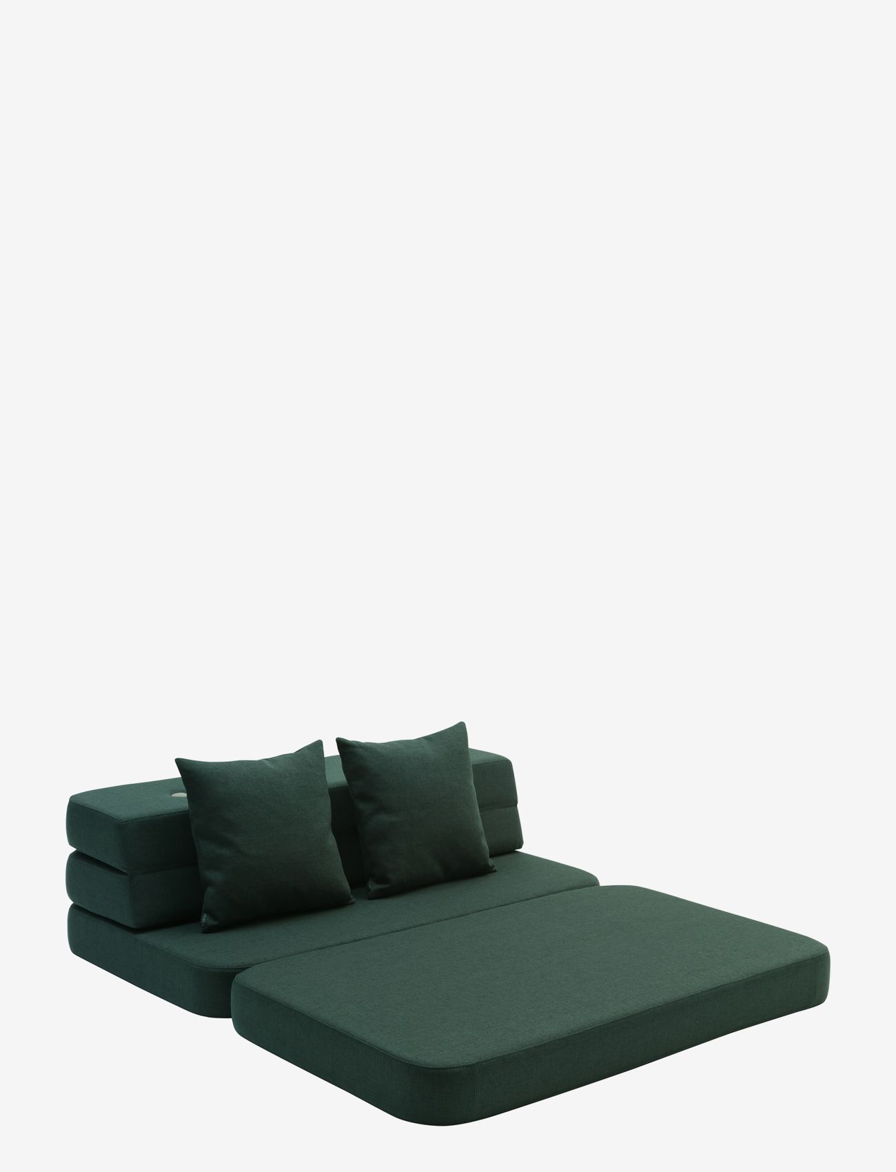 By KlipKlap - KK 3 Fold Sofa - Deep green w. light green - deep green w. light green - 1