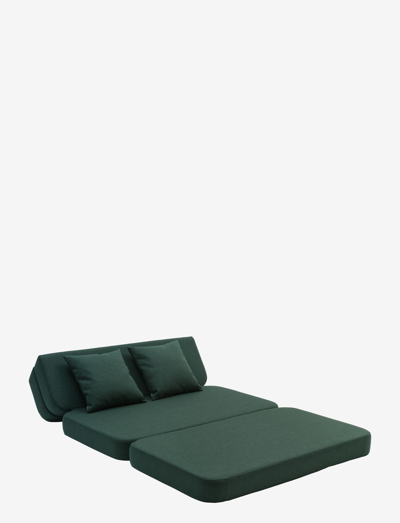 By KlipKlap - KK 3 Fold Sofa - Deep green w. light green - deep green w. light green - 2