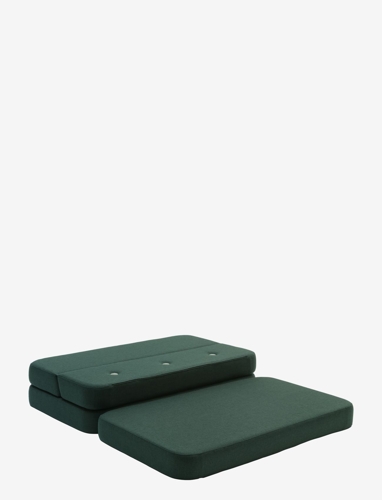 By KlipKlap - KK 3 Fold Sofa - Deep green w. light green - deep green w. light green - 4