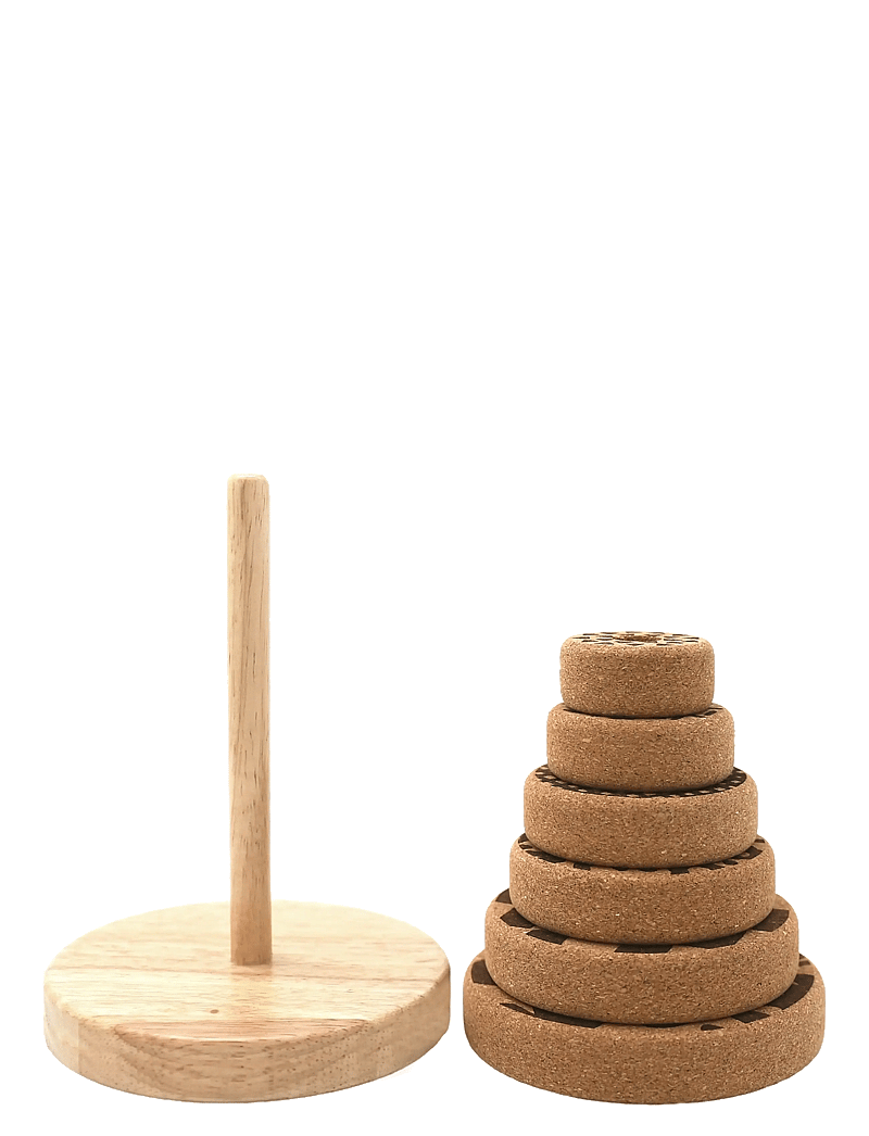 By KlipKlap - By KlipKlap Stacking Tower - bausteine - nature w black - 2